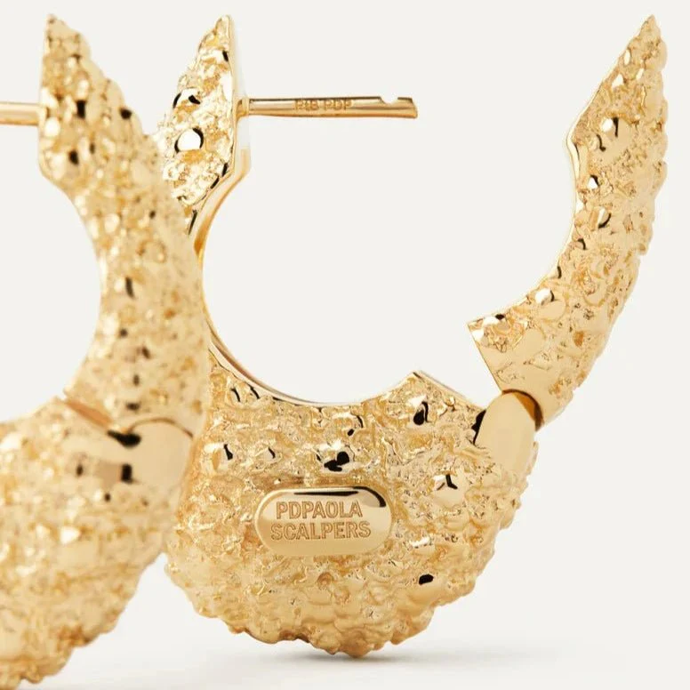 PDPAOLA Gold Marina Hoop Earrings - Image 3
