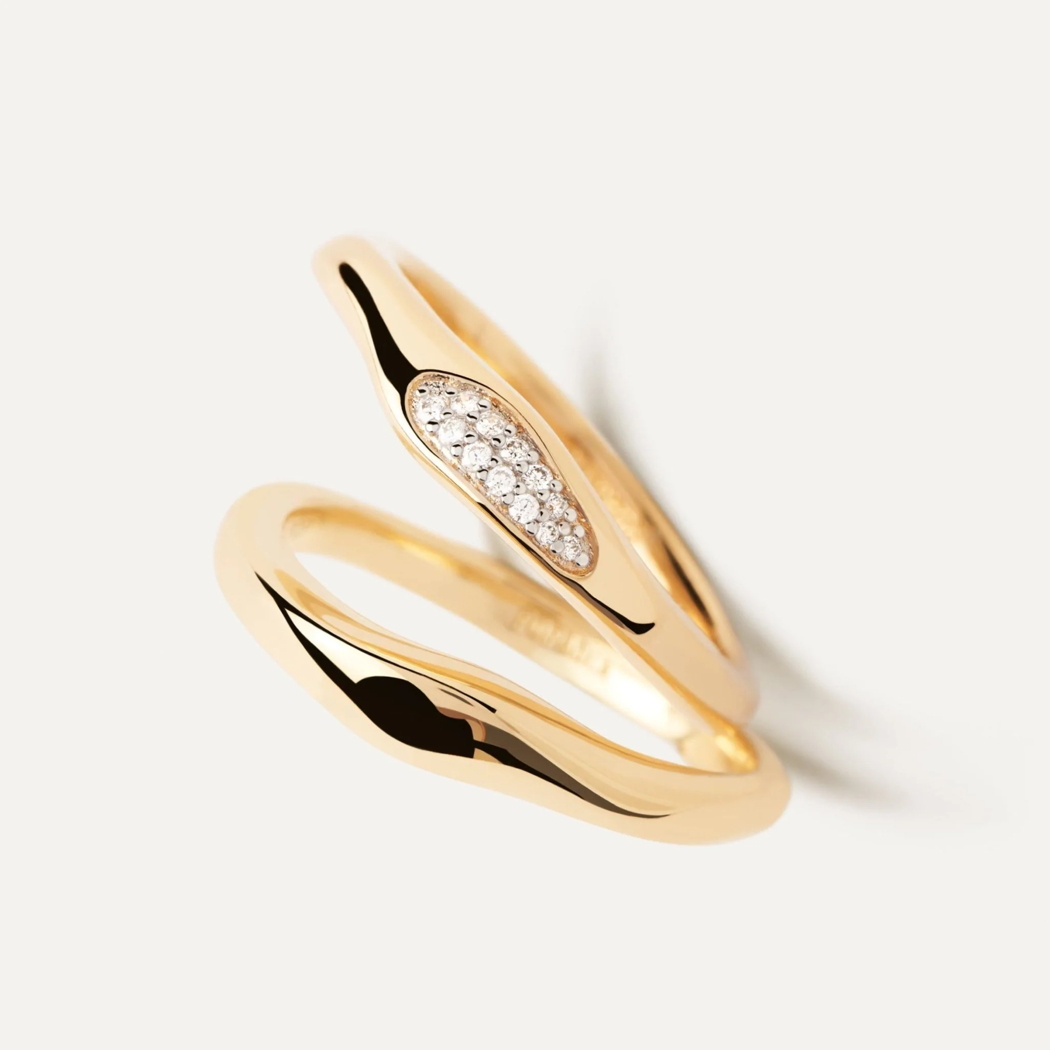 PDPAOLA Gold Onda Ring Set - Image 3