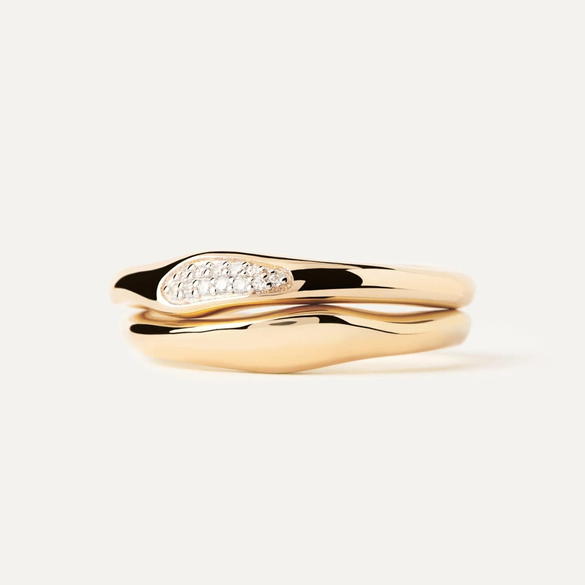 PDPAOLA Gold Onda Ring Set - Image 4