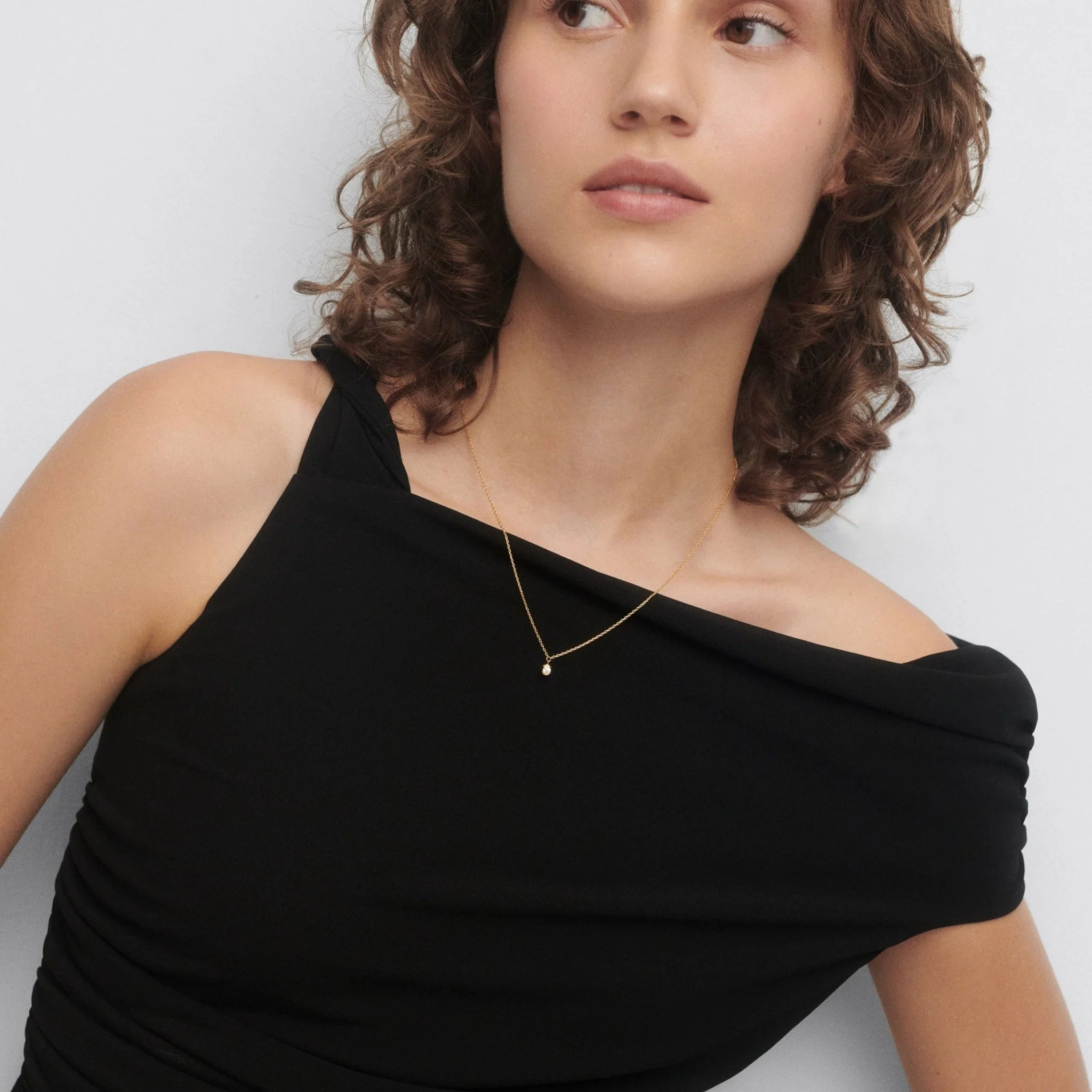 PDPAOLA Gold Sand Solitary Necklace - Image 4