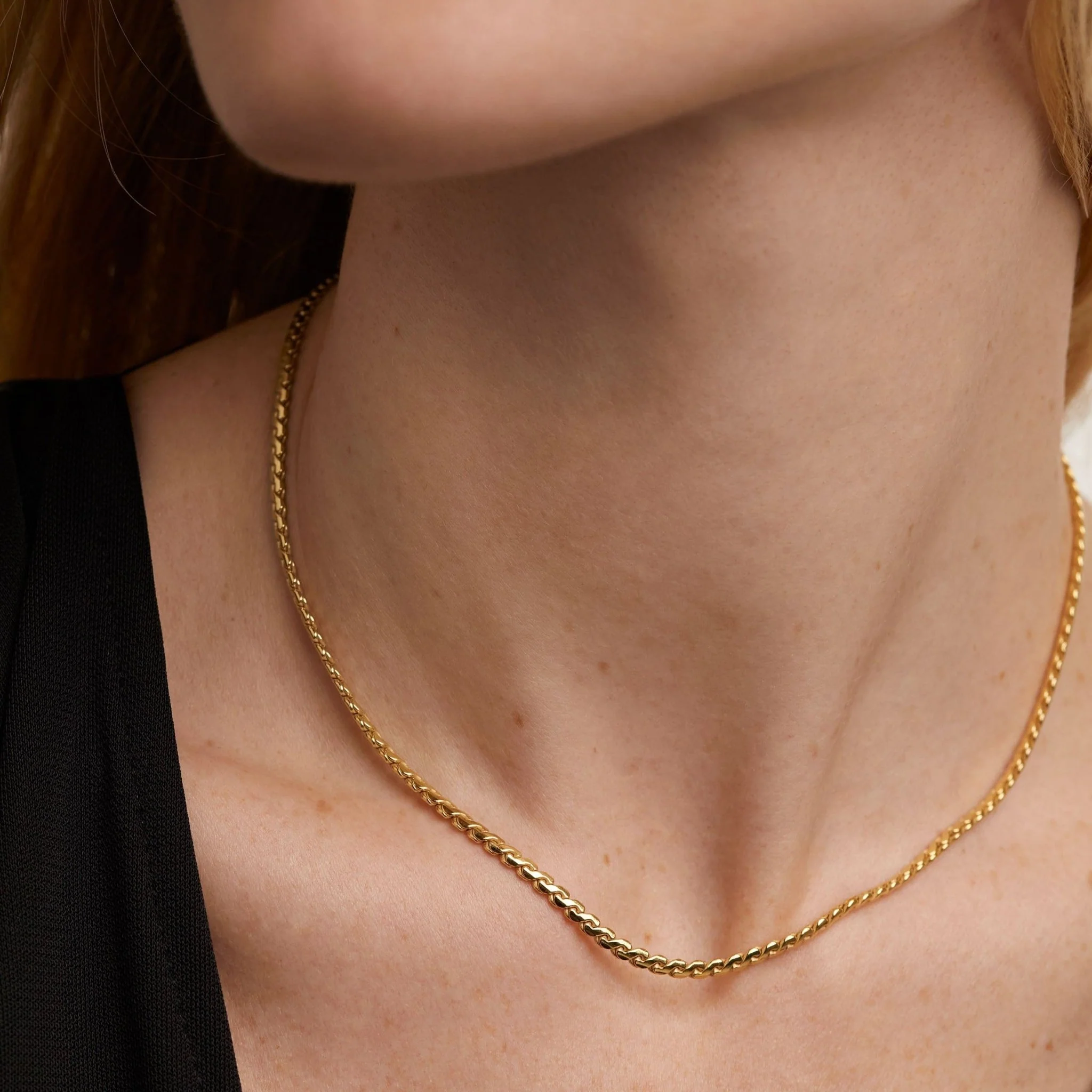 PDPAOLA Gold Serpentine Chain Necklace - Image 2