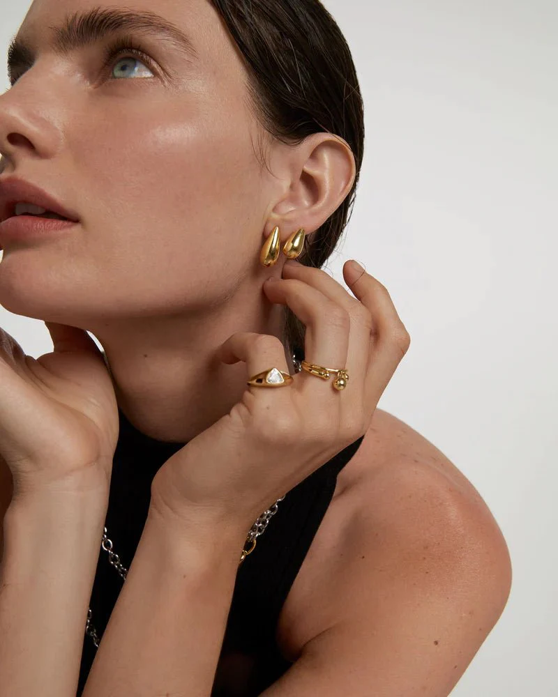 PDPAOLA Gold Small Sugar Earrings - Image 5