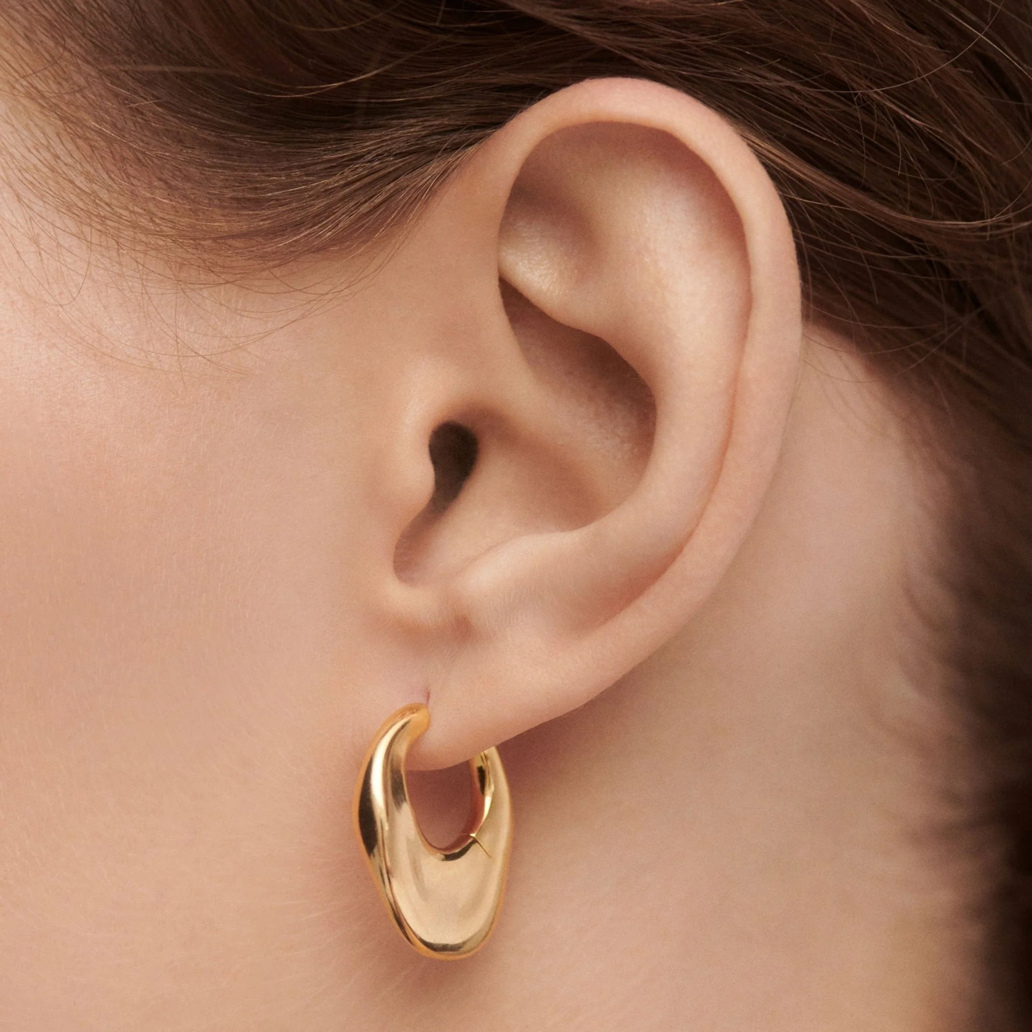 PDPAOLA Gold Volcano Hoop Earrings - Image 4