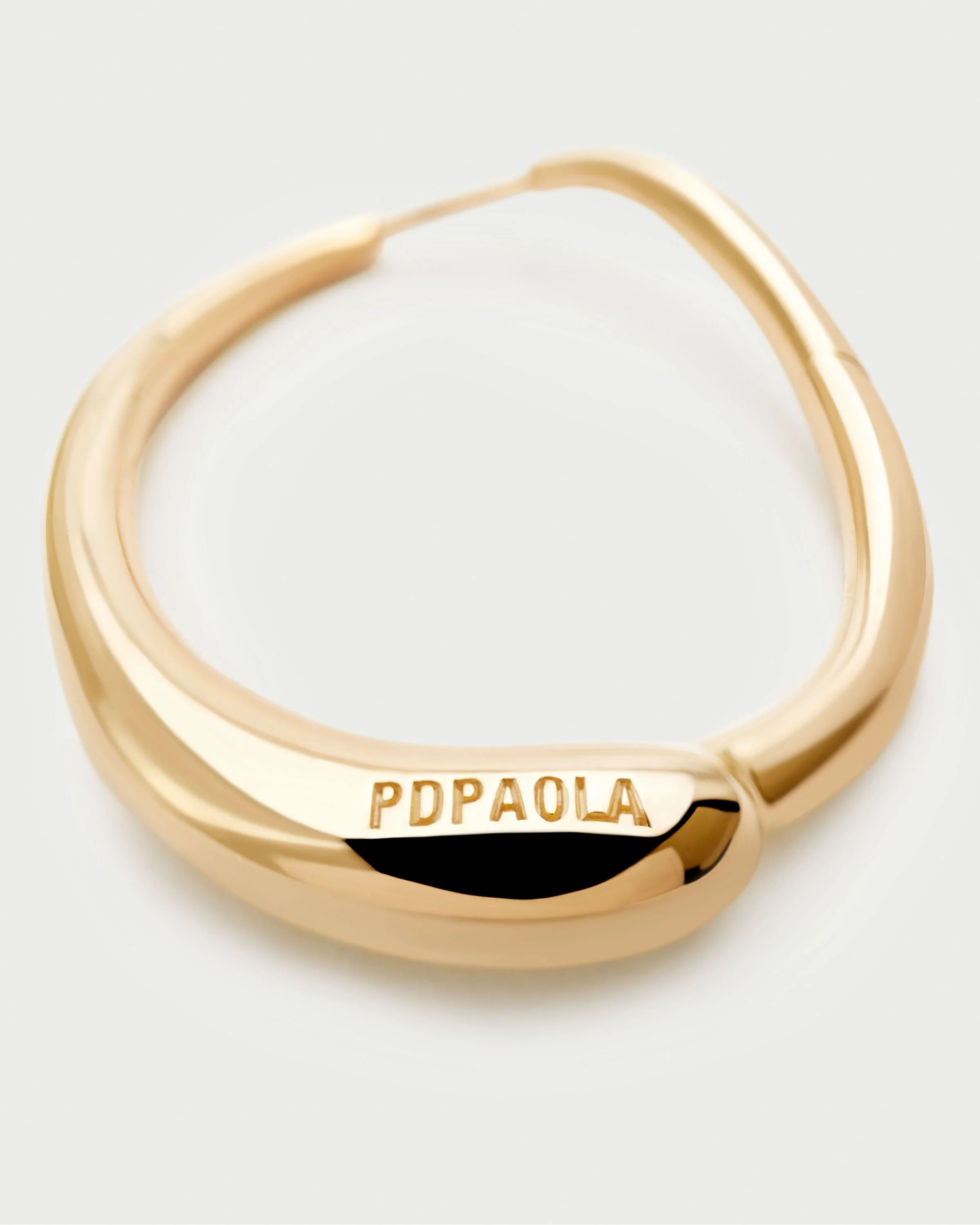 PDPAOLA Gold Halo Hoops Oval Hoop Earrings - Image 4
