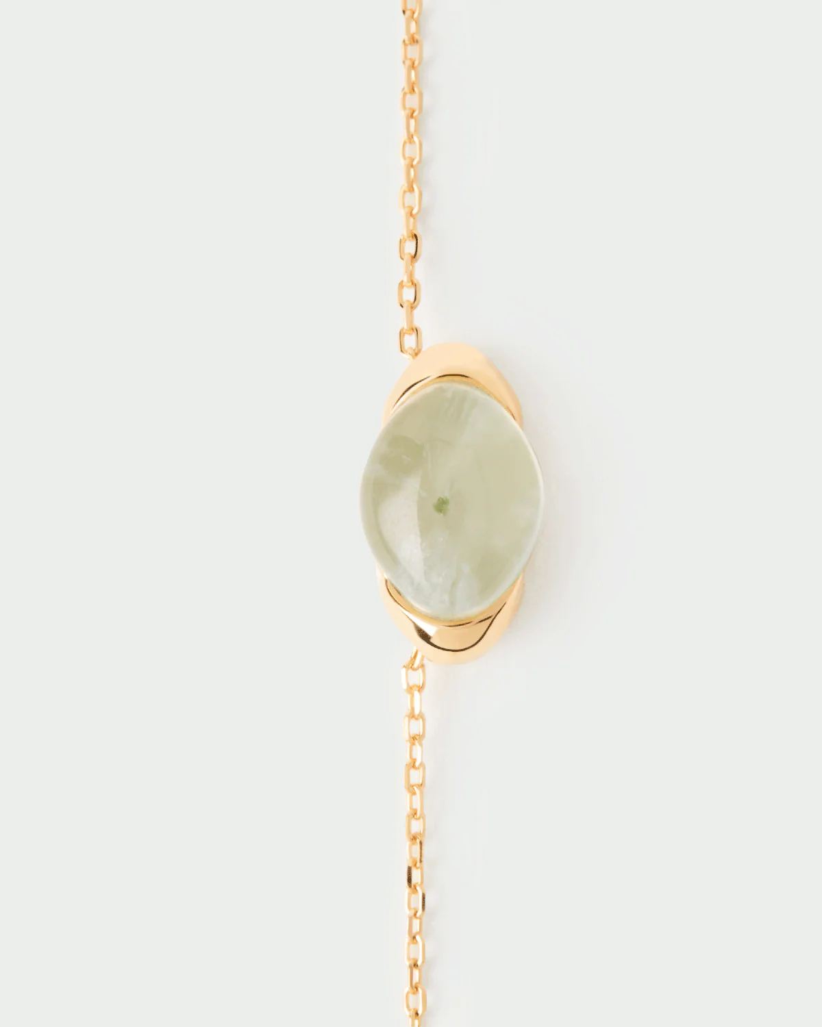 PDPAOLA Gold Prehnite Bay Necklace - Image 4