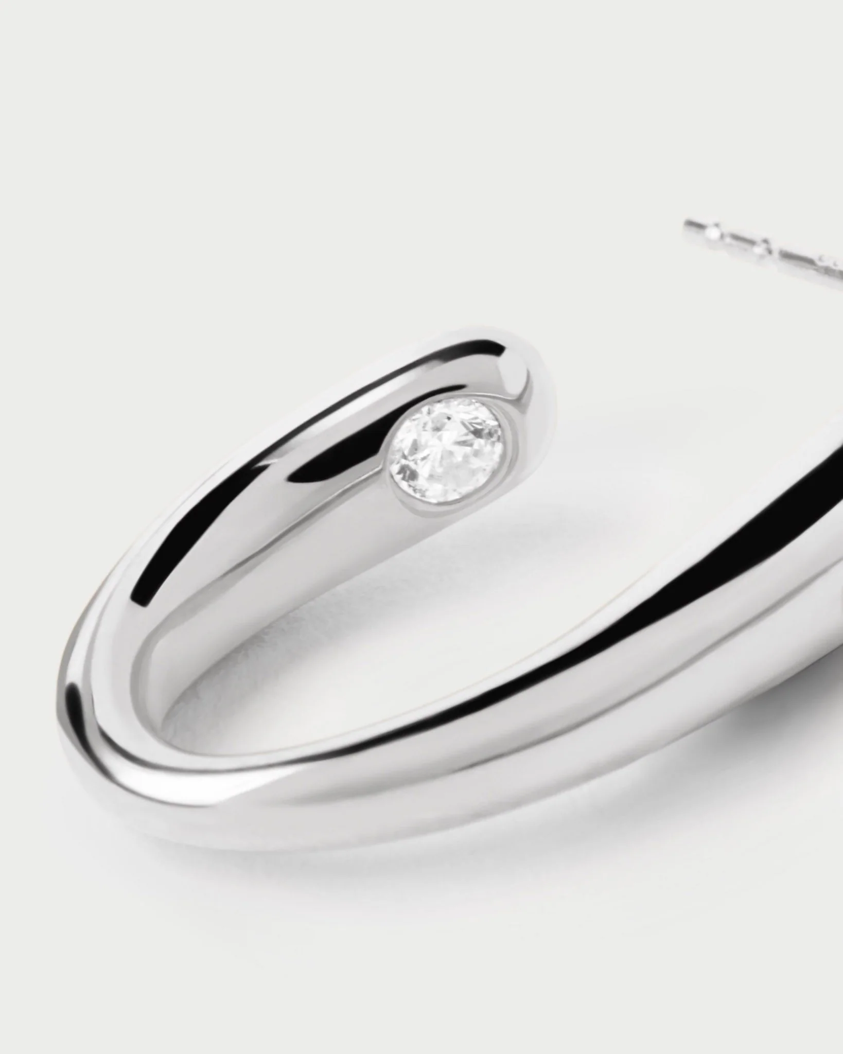 PDPAOLA Silver Volta Hoop Earrings - Image 5