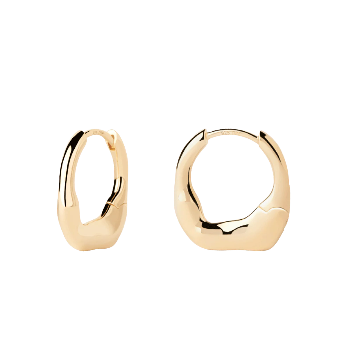 PDPAOLA Gold Mini Magma Hoop Earrings