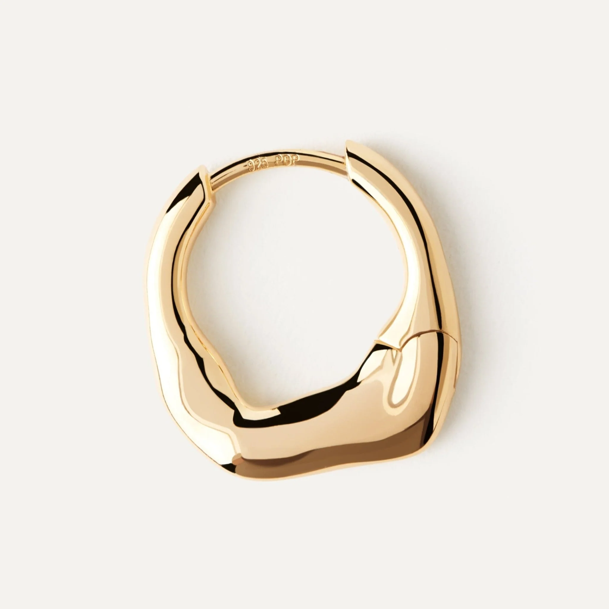 PDPAOLA Gold Mini Magma Hoop Earrings - Image 3