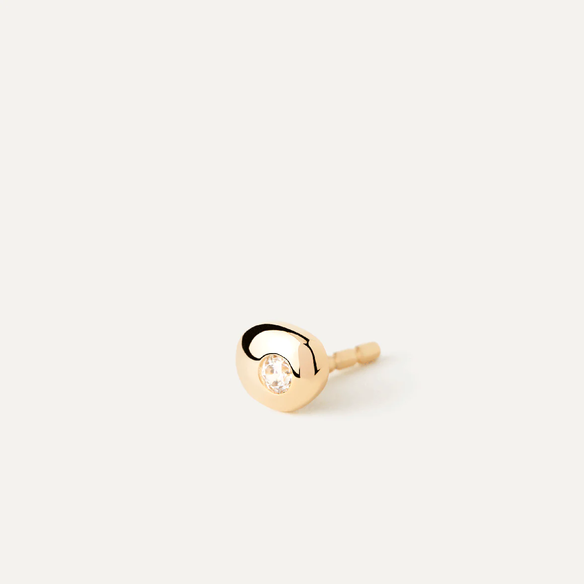 PDPAOLA Gold Sand Single Stud Earring - Image 4