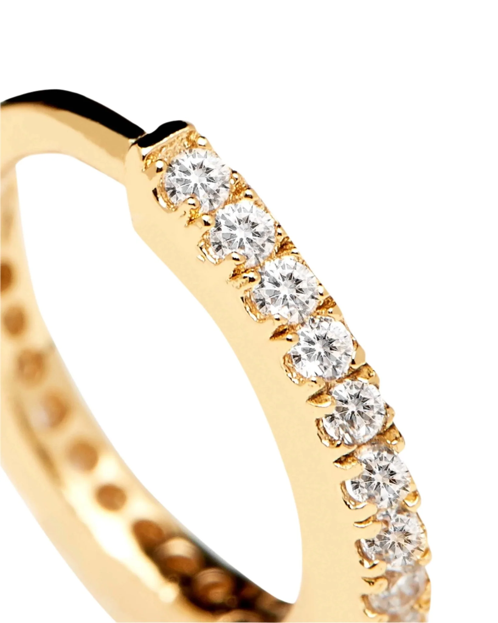 PDPAOLA Gold White Mini Hoops - Image 6
