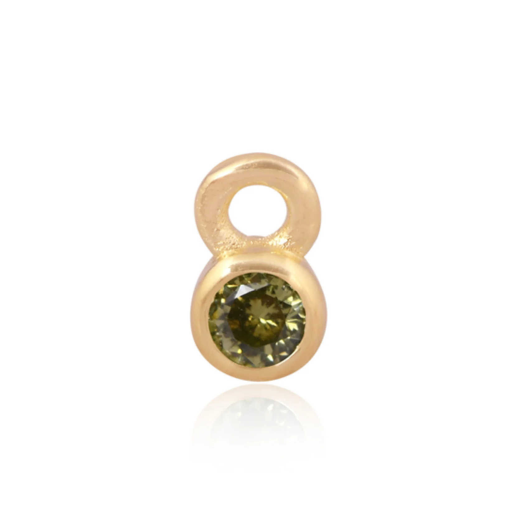 Mococo Welded Forever Gold August Peridot Birthstone Charm