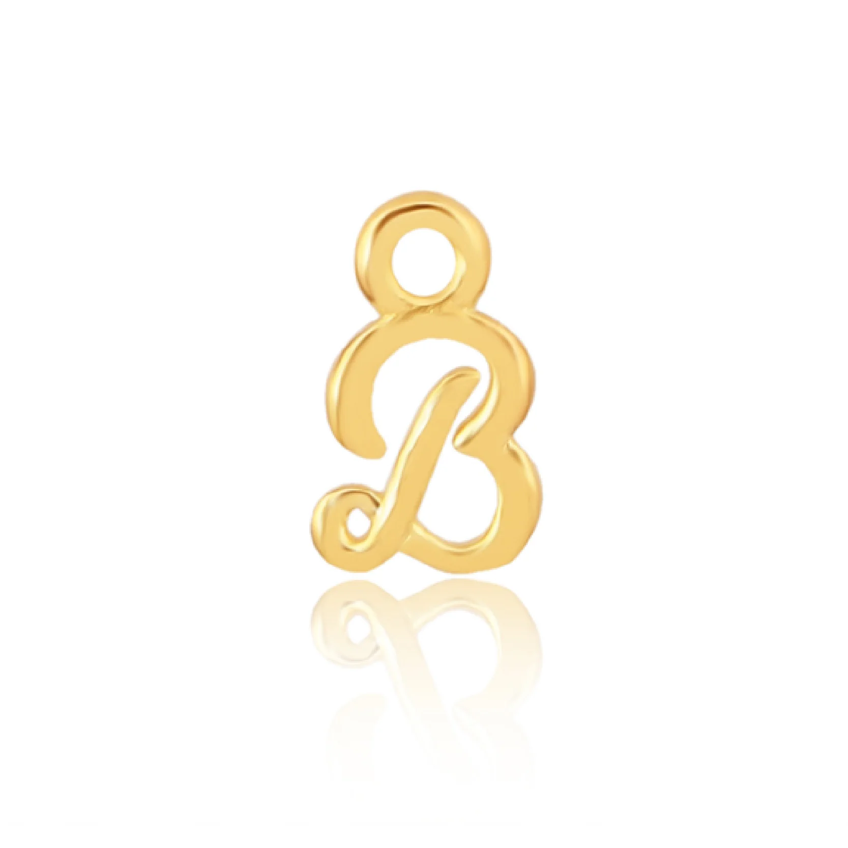 Mococo Welded Forever Gold B Initial Charm