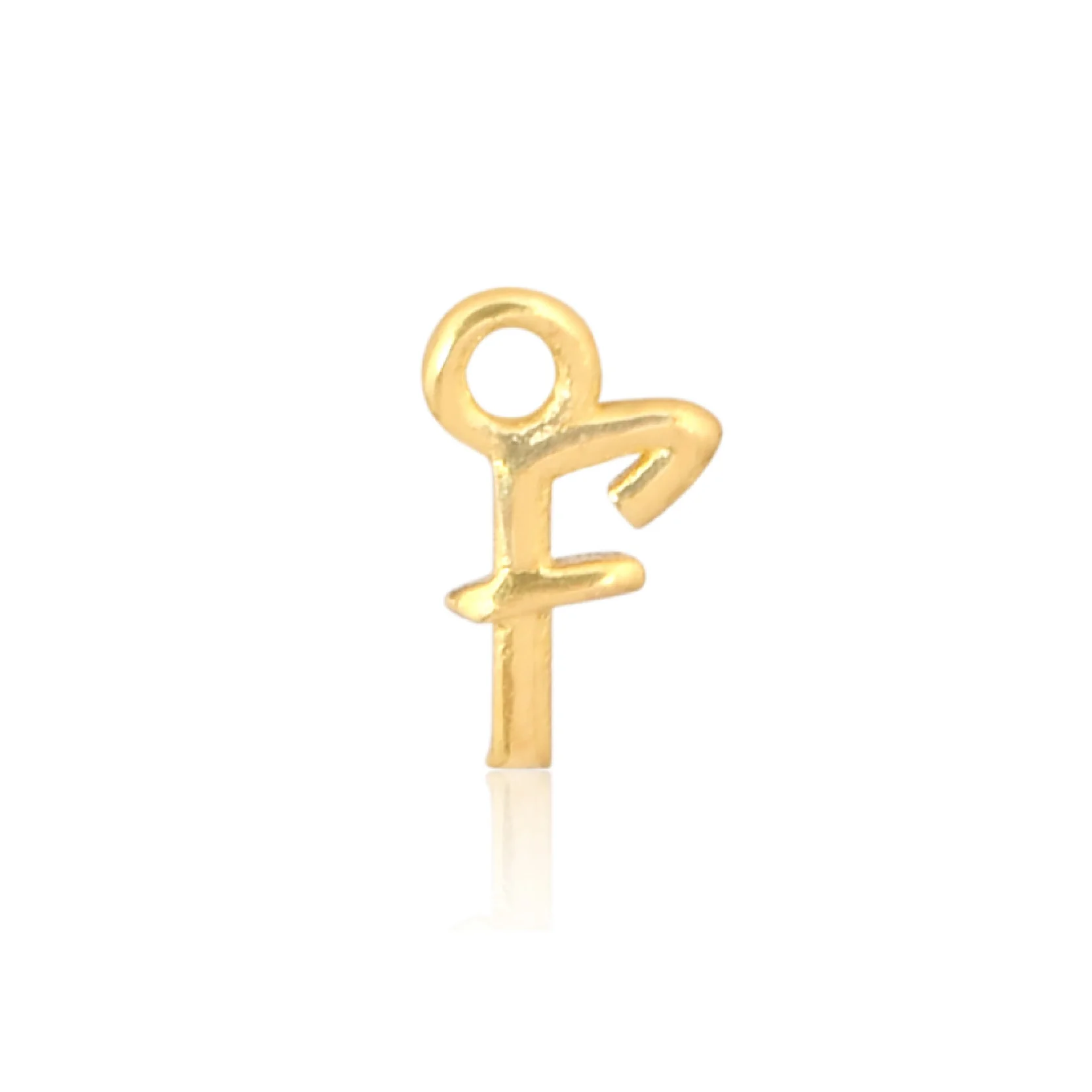 Mococo Welded Forever Gold F Initial Charm
