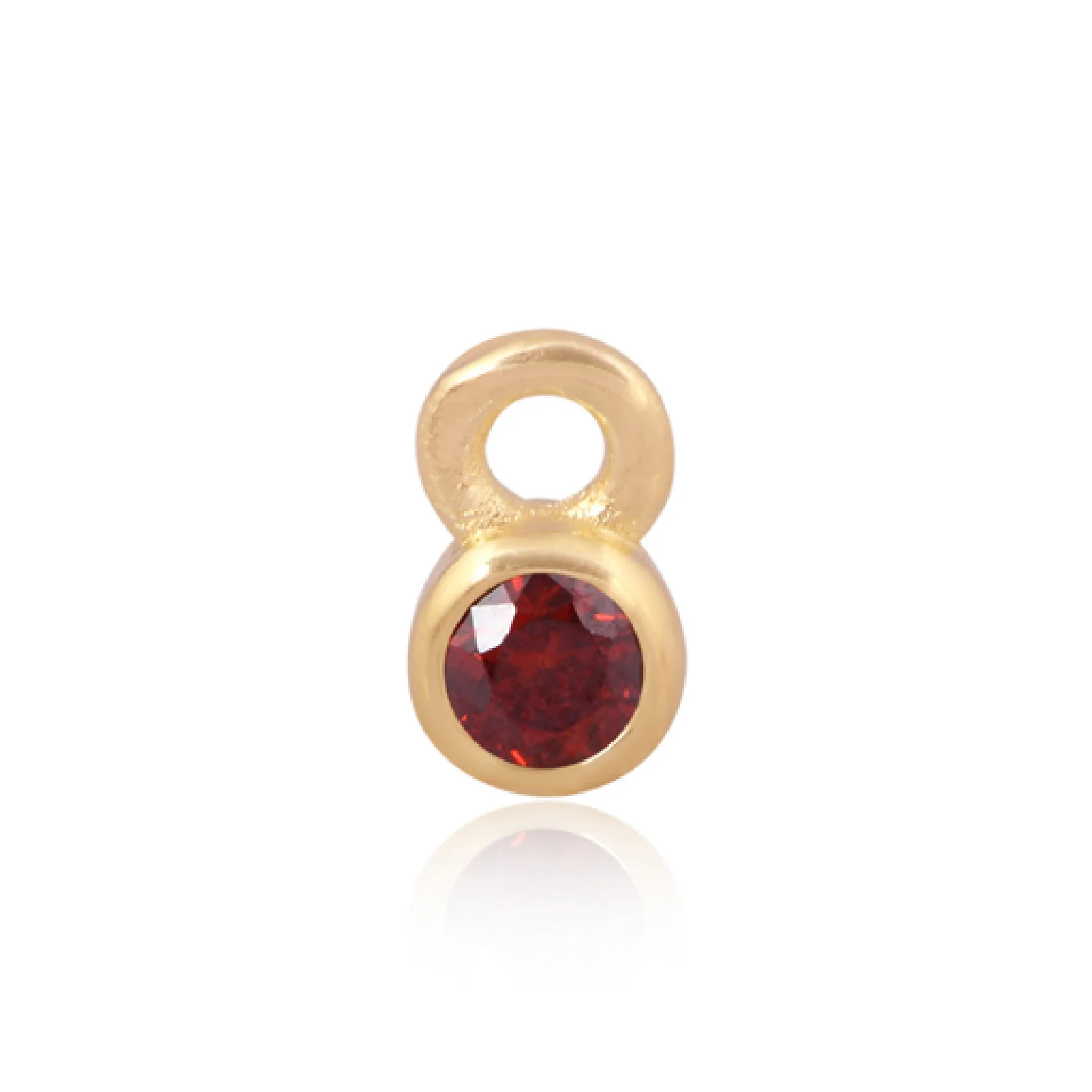 Mococo Welded Forever Gold January Garnet Birthstone Charm