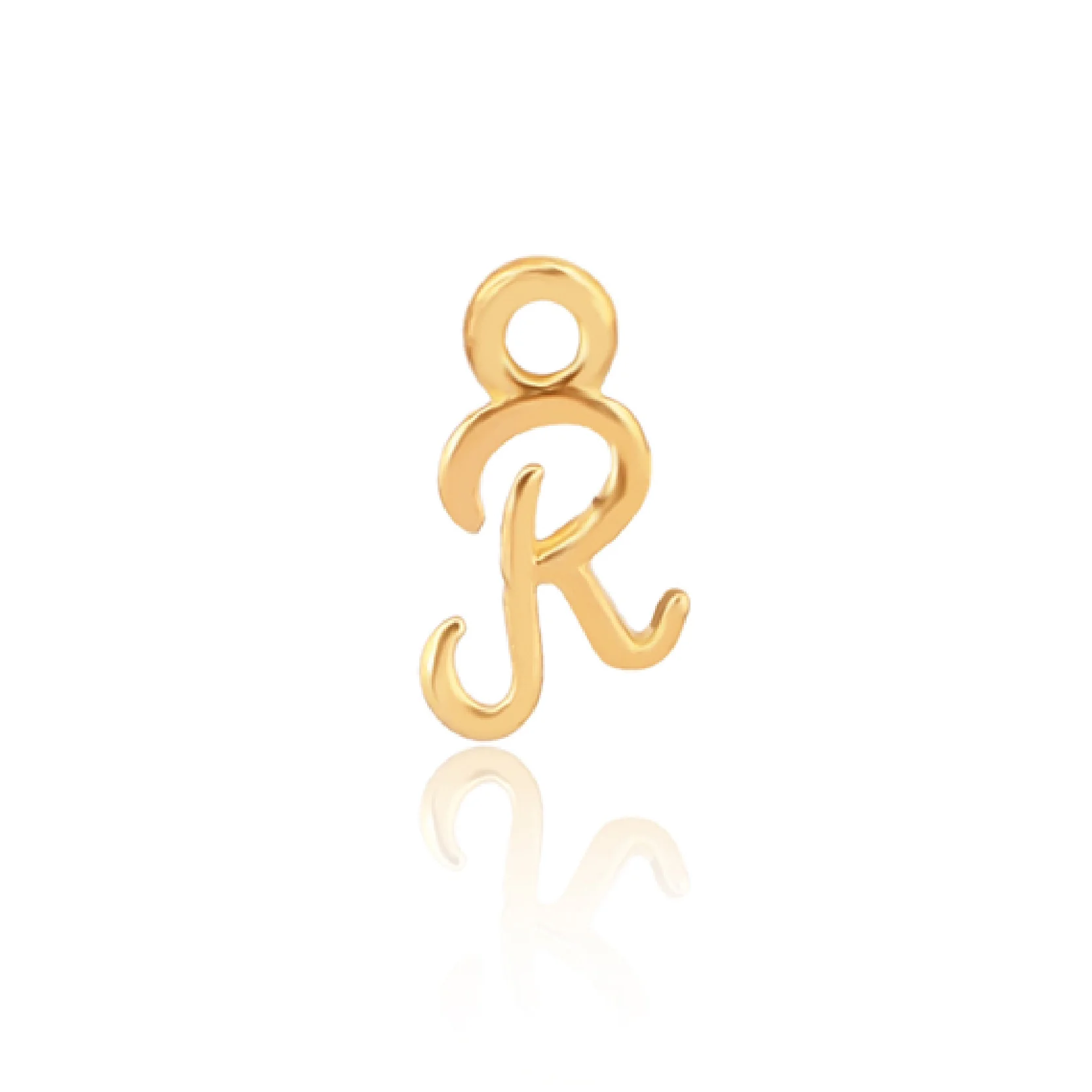 Mococo Welded Forever Gold R Initial Charm