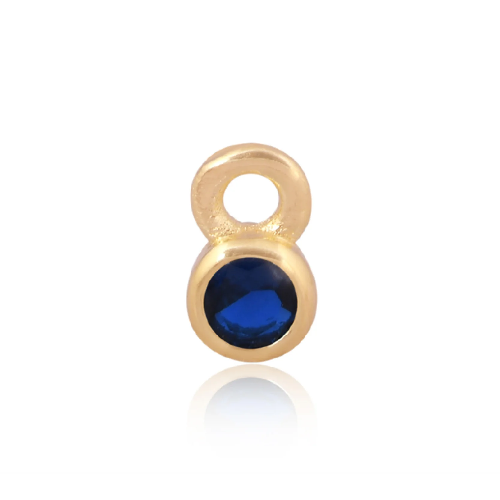 Mococo Welded Forever Gold September Sapphire Birthstone Charm