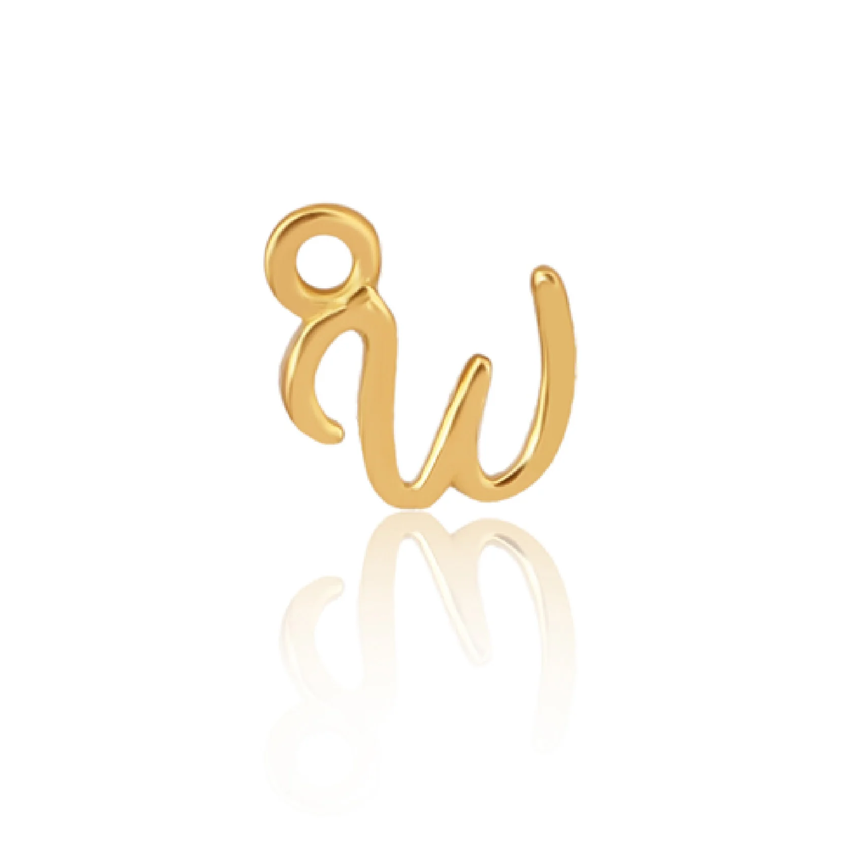 Mococo Welded Forever Gold W Initial Charm