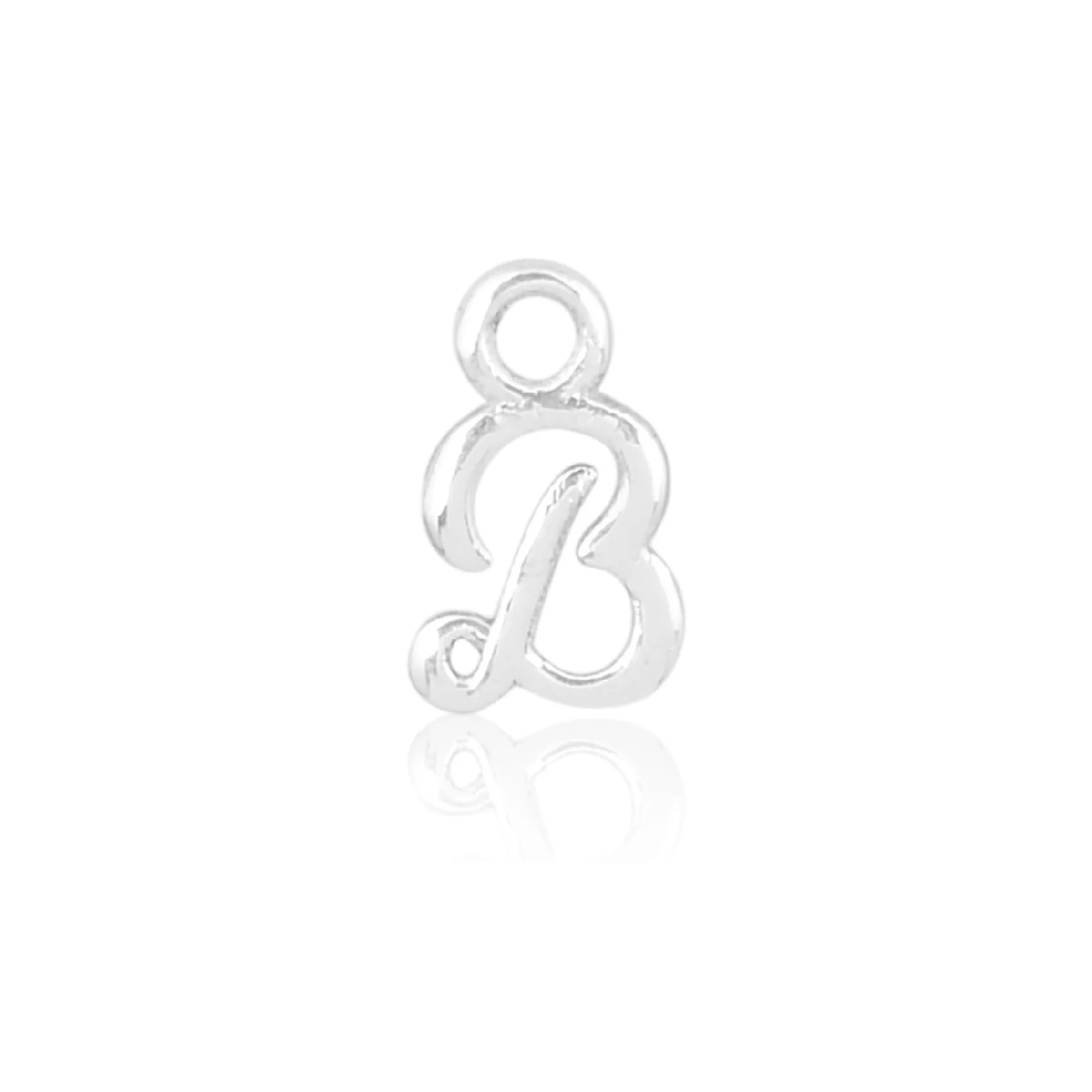 Mococo Welded Forever  Silver B Initial Charm