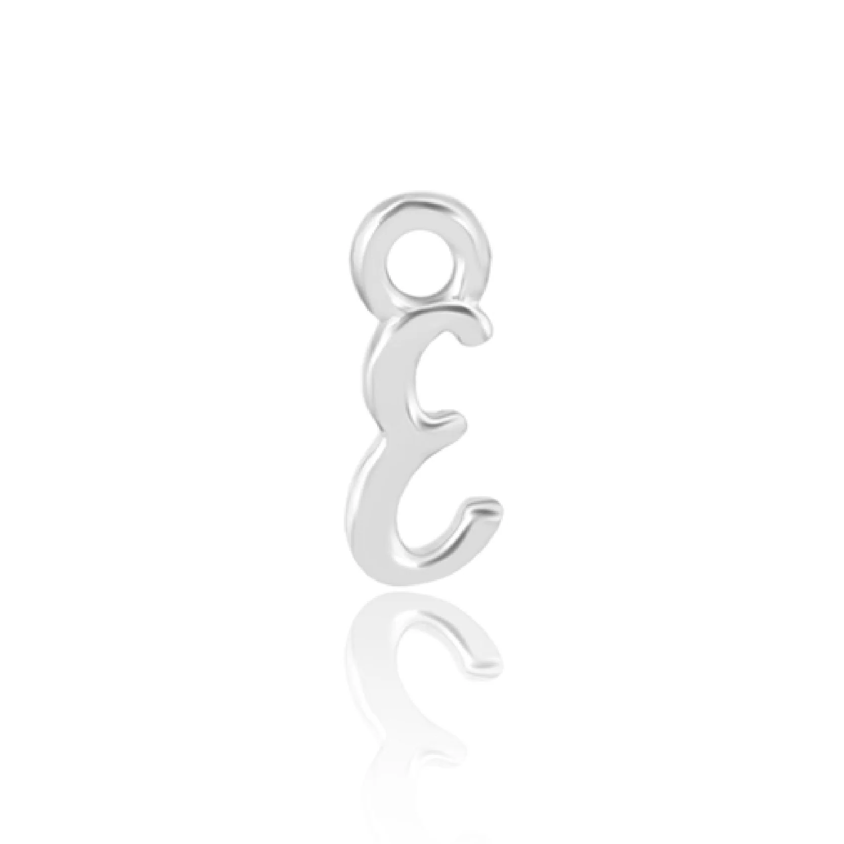 Mococo Welded Forever Silver E Initial Charm