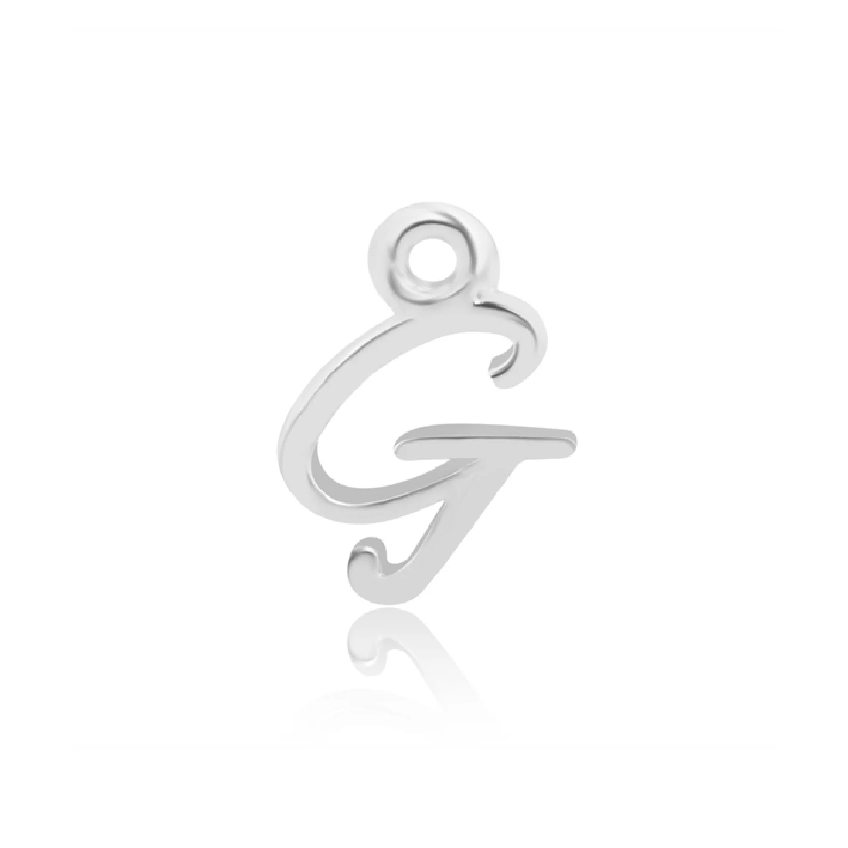 Mococo Welded Forever  Silver G Initial Charm