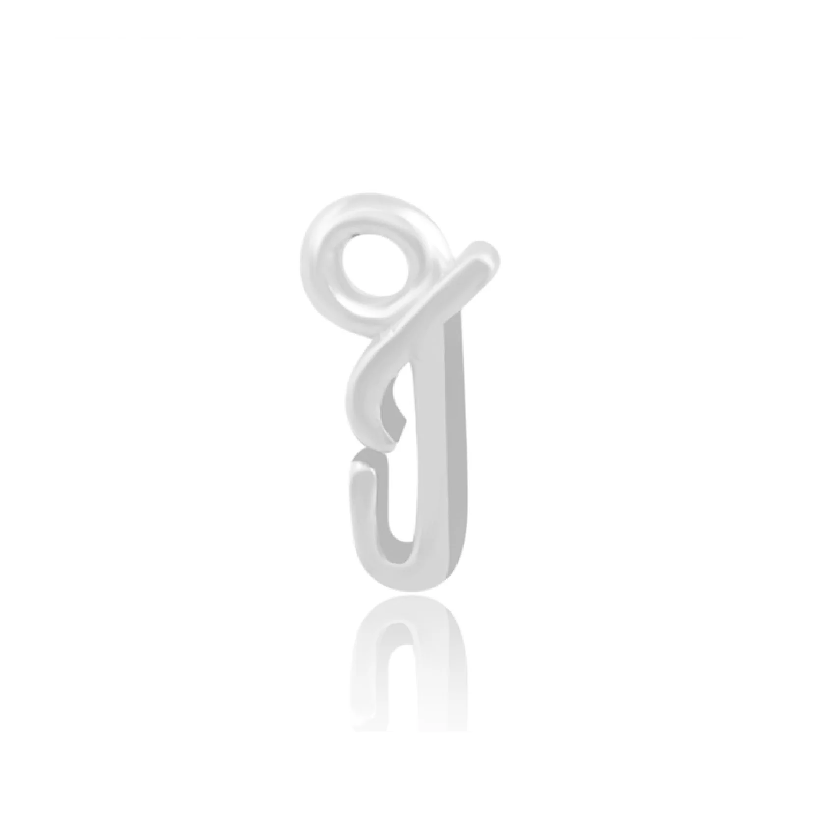 Mococo Welded Forever Silver J Initial Charm