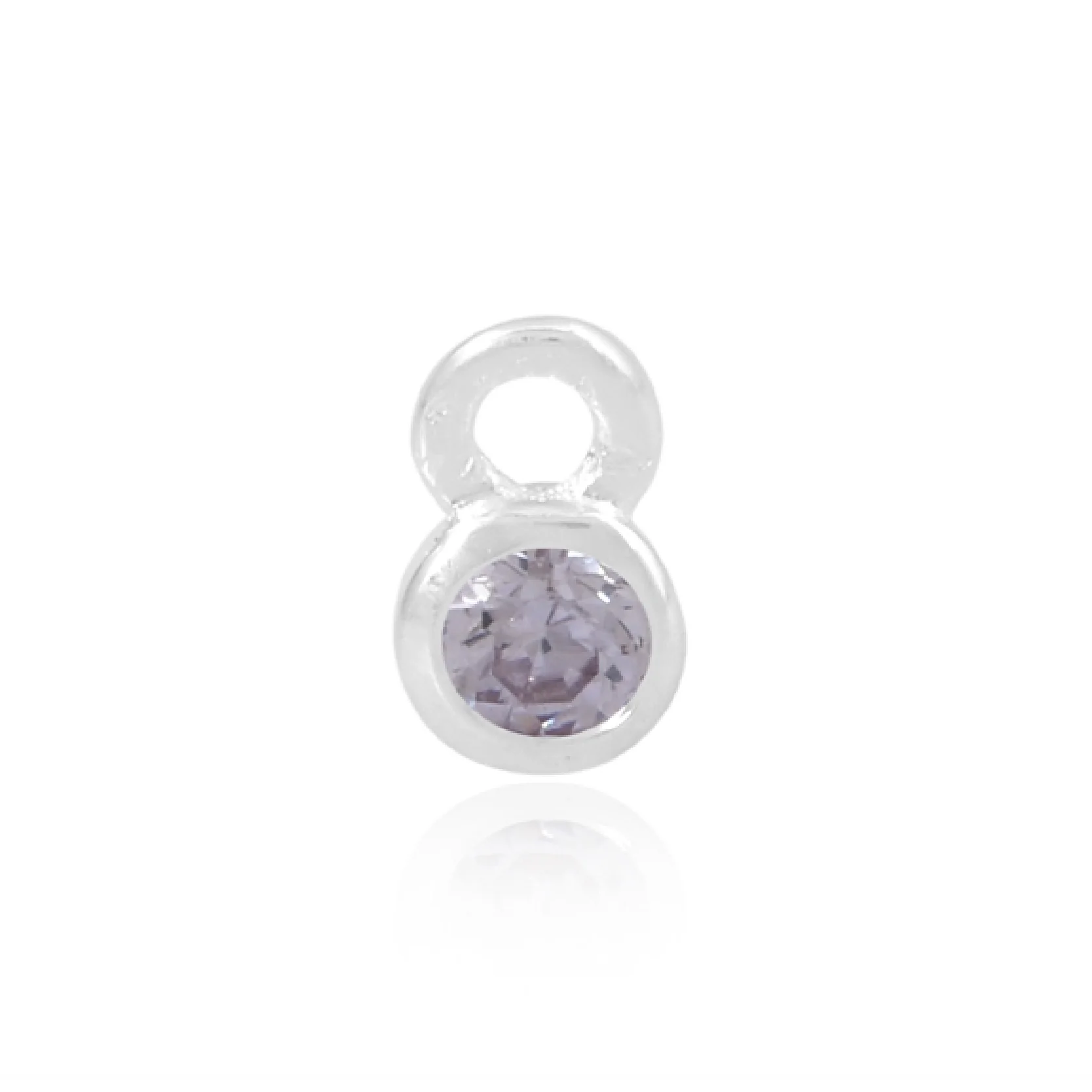 Mococo Welded Forever Silver June Lavender Birthstone Charm