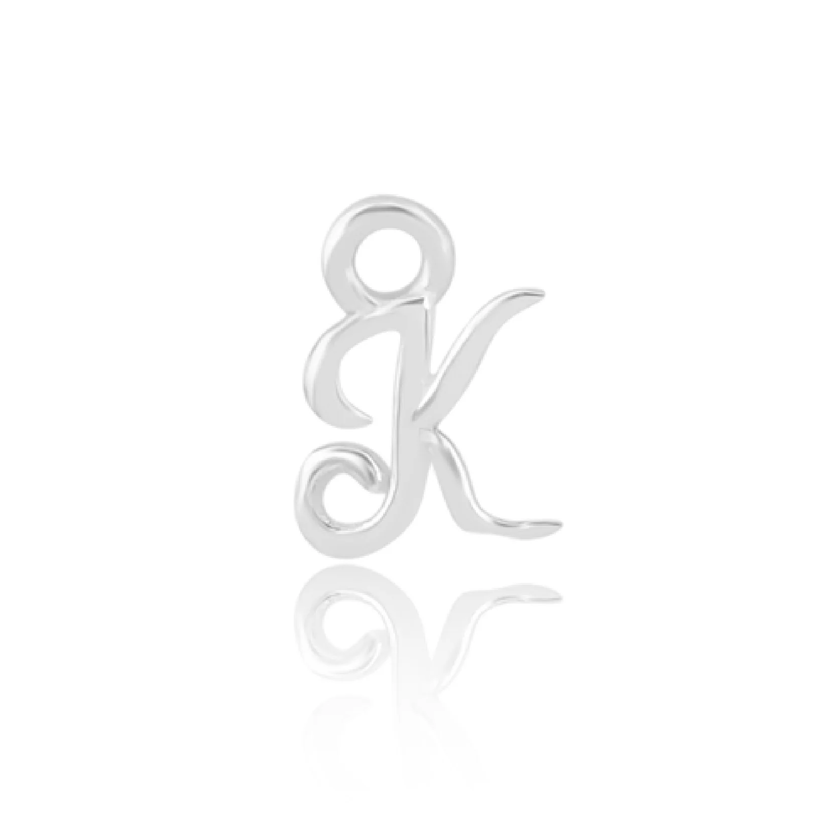 Mococo Welded Forever Silver K Initial Charm