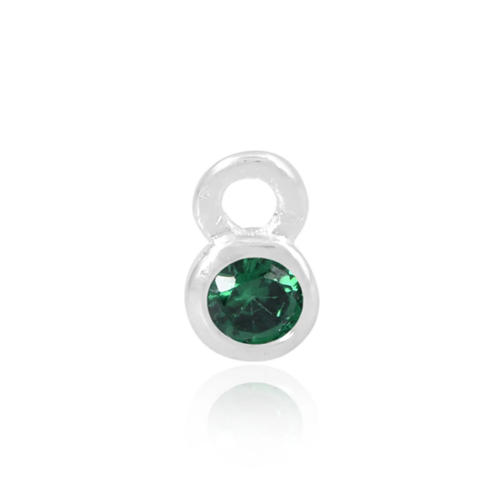 Mococo Welded Forever Silver May Green Birthstone Charm