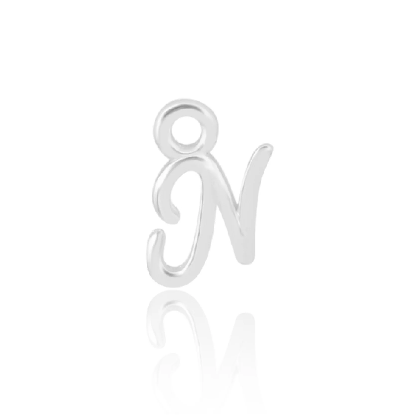 Mococo Welded Forever Silver N Initial Charm
