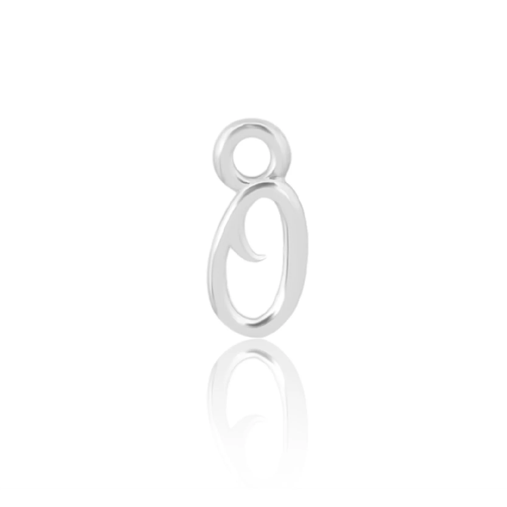 Mococo Welded Forever Silver O Initial Charm