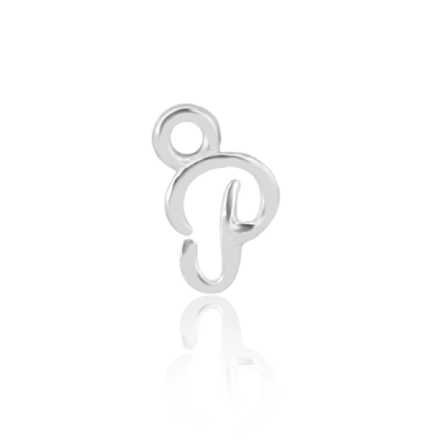 Mococo Welded Forever Silver P Initial Charm