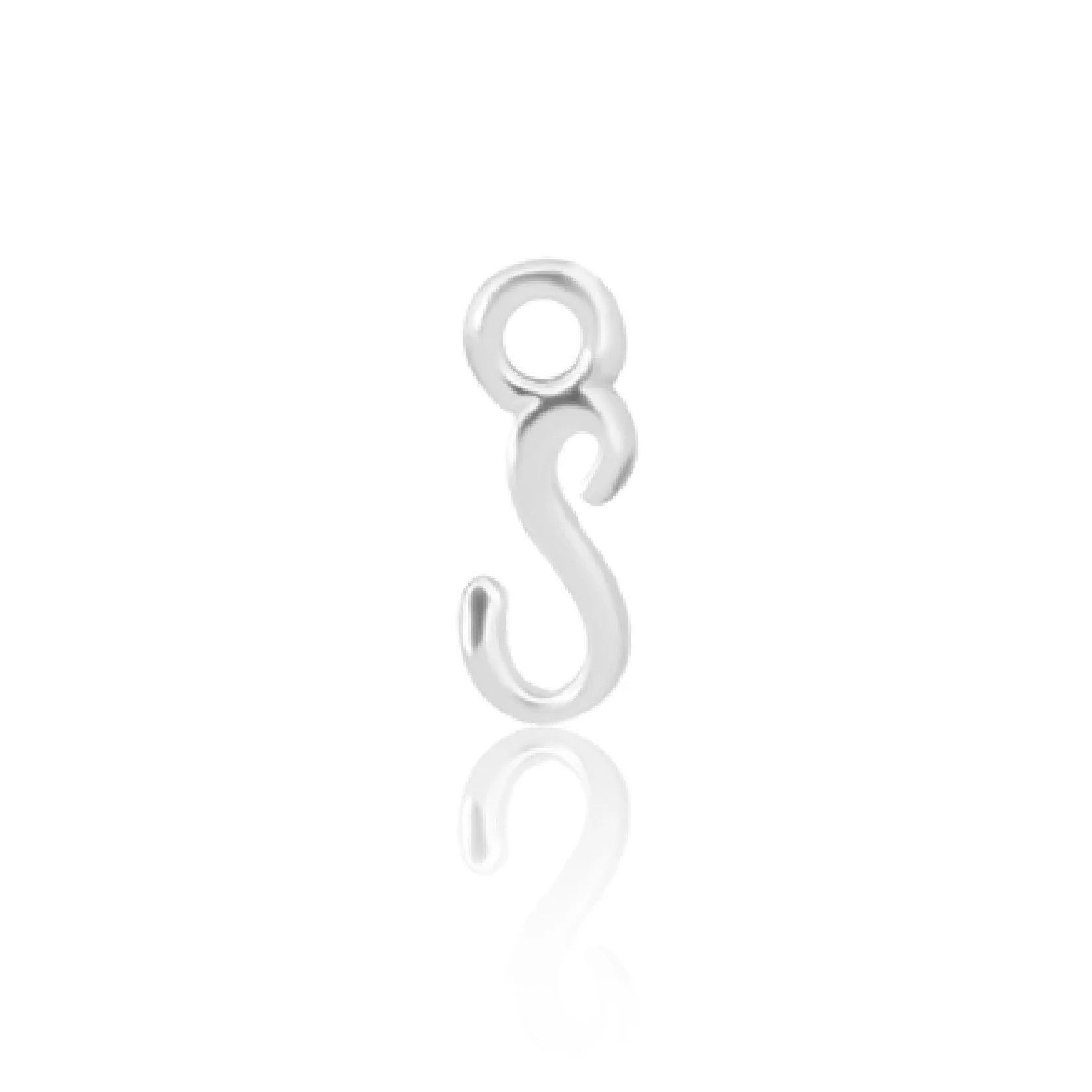 Mococo Welded Forever Silver S Initial Charm