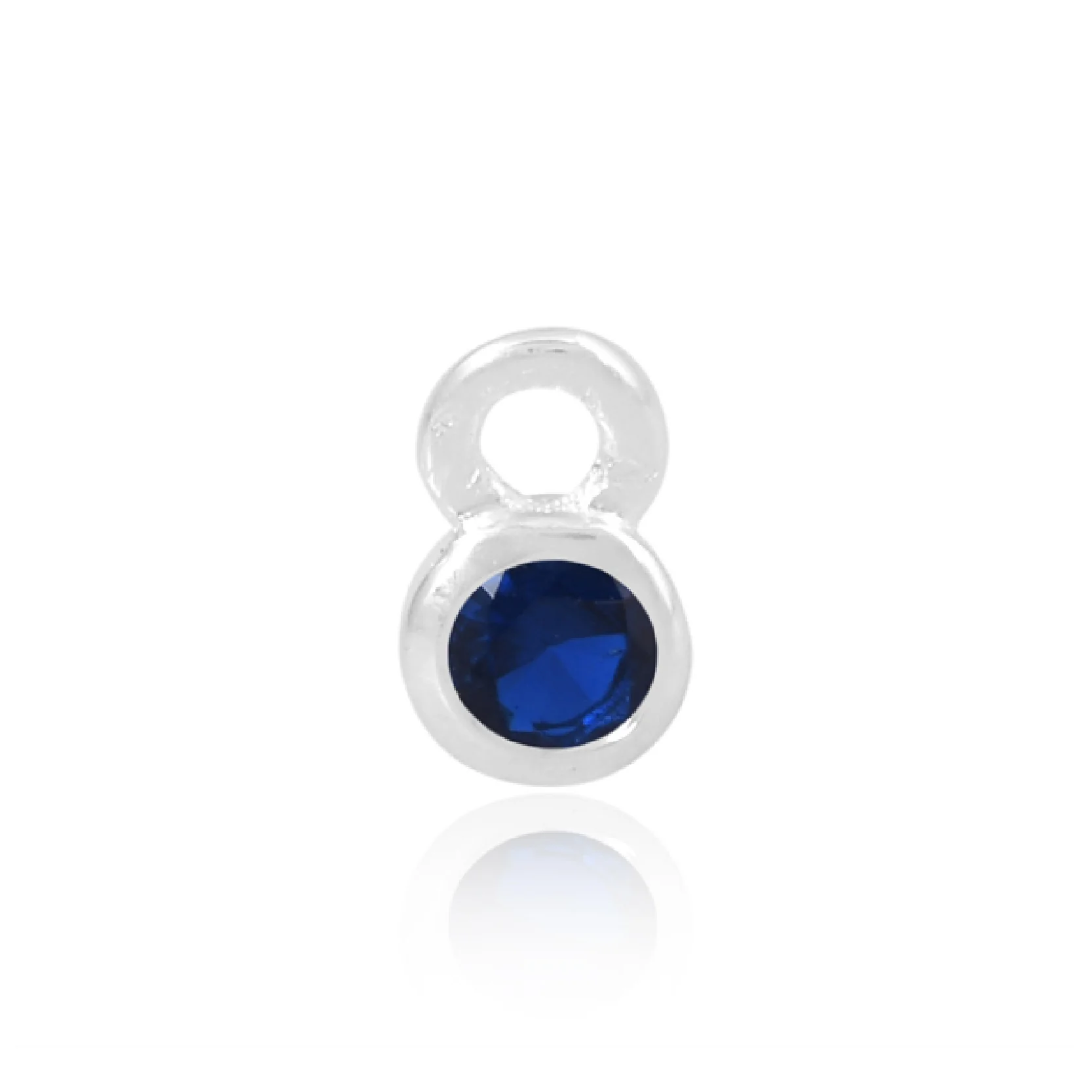 Mococo Welded Forever Silver September Sapphire Birthstone Charm