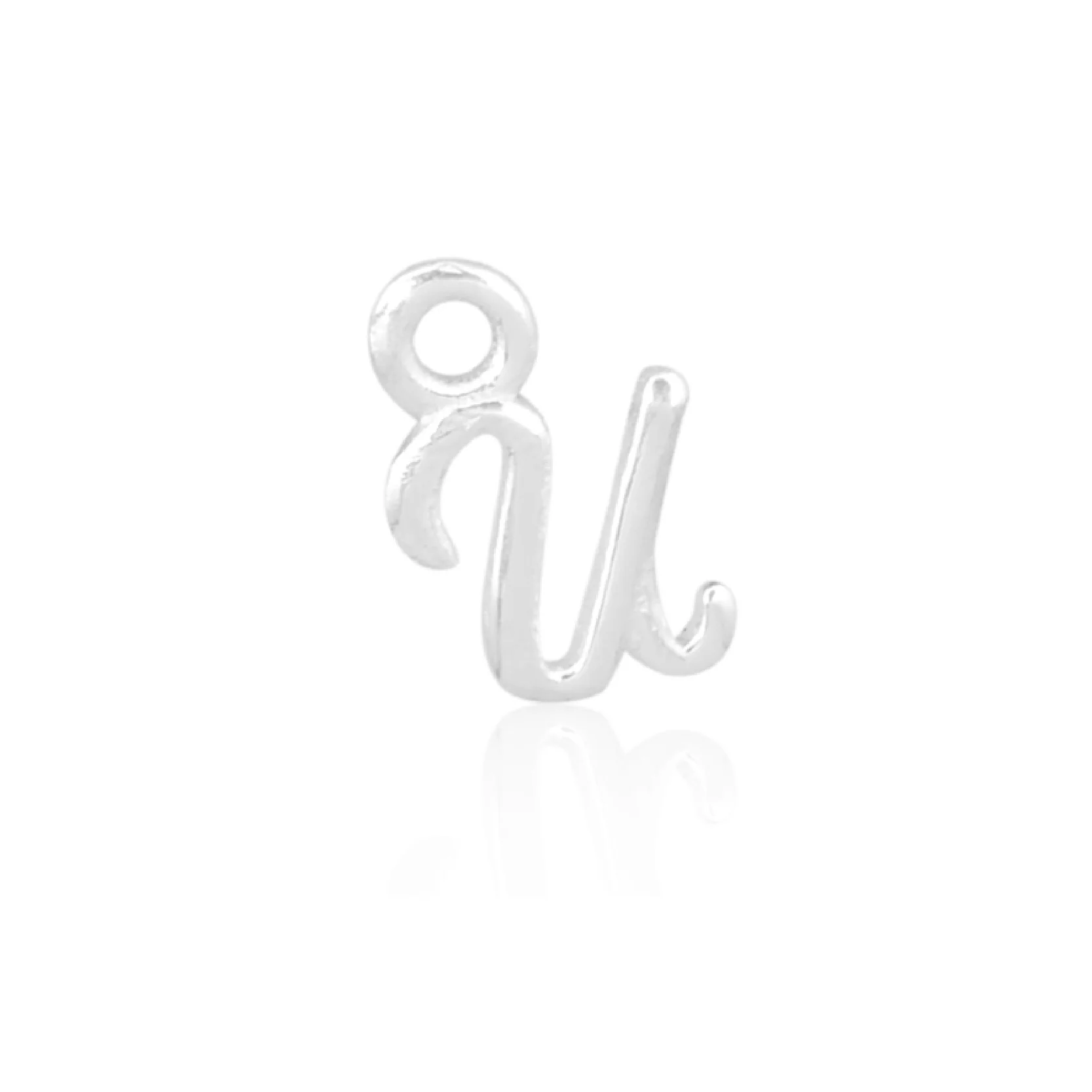 Mococo Welded Forever  Silver U Initial Charm