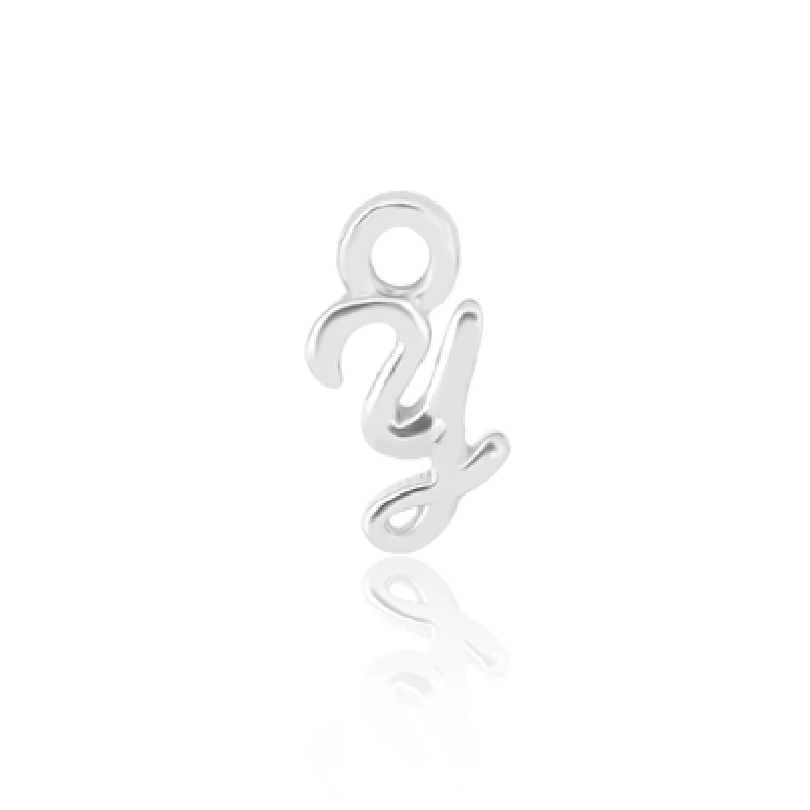 Mococo Welded Forever  Silver Y Initial Charm