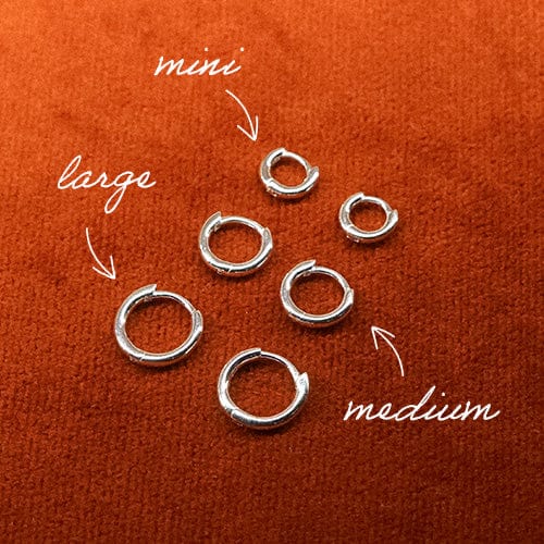 Daisy Polly Essential Silver Huggie Hoop Earrings - Image 11