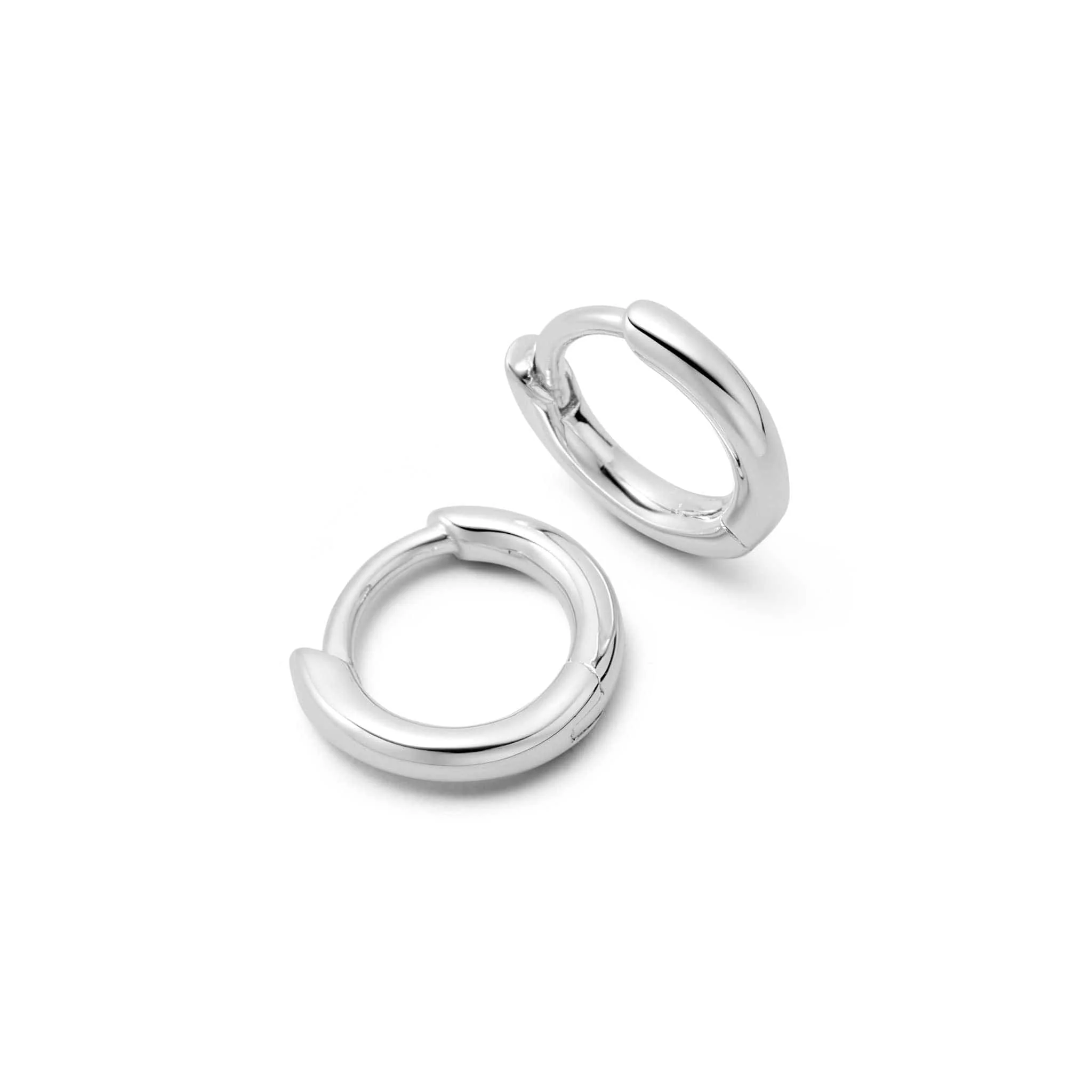 Daisy Polly Essential Silver Huggie Hoop Earrings - Image 7