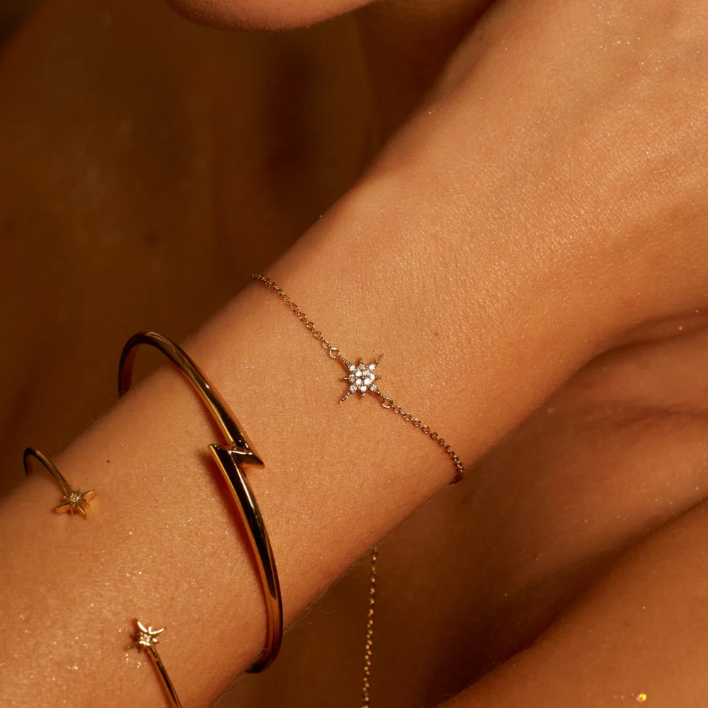 Scream Pretty Gold and Silver Starburst with Slider Clasp Bracelet - Image 5
