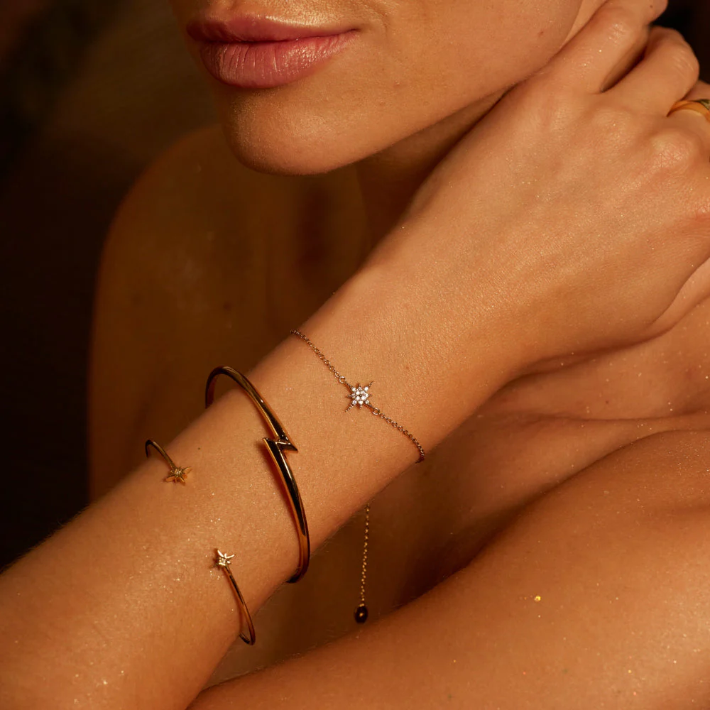 Scream Pretty Gold and Silver Starburst with Slider Clasp Bracelet - Image 6