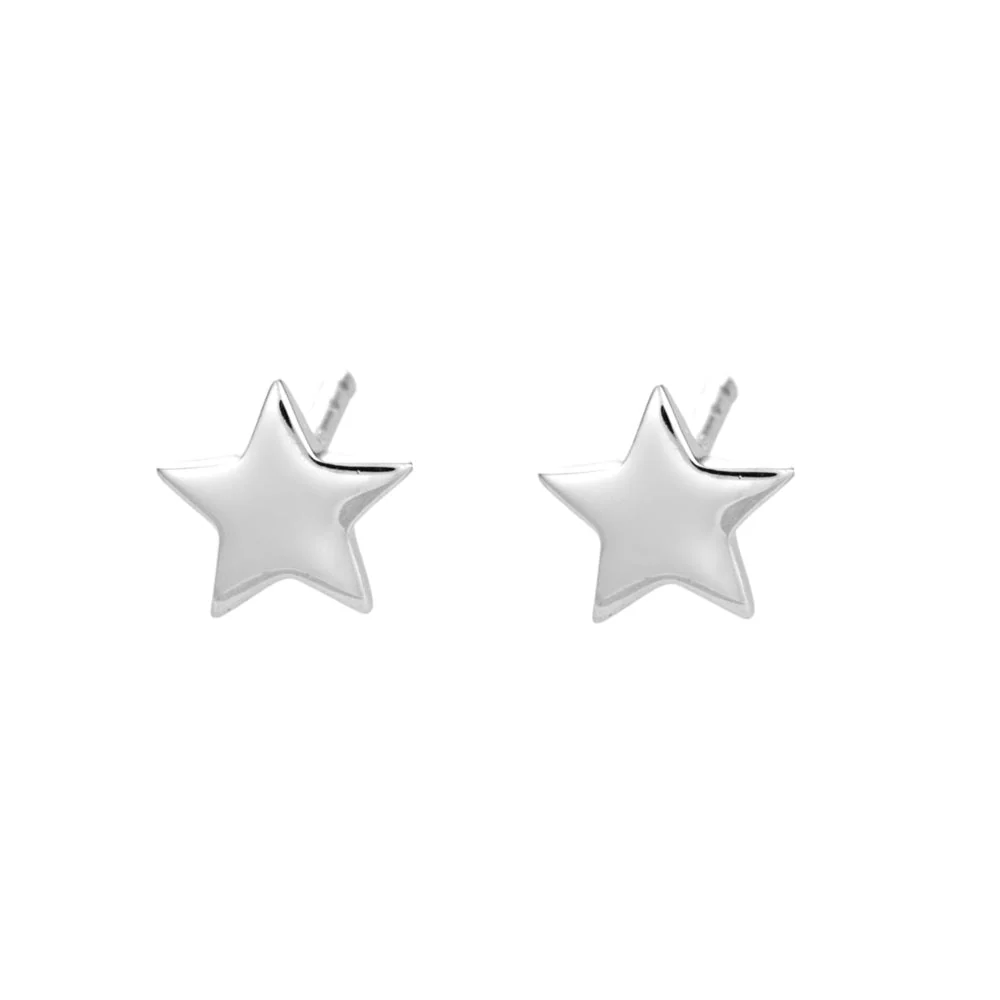Scream Pretty Silver Tiny Star Stud Earrings
