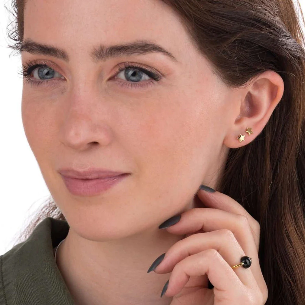 Scream Pretty Silver Tiny Star Stud Earrings - Image 2
