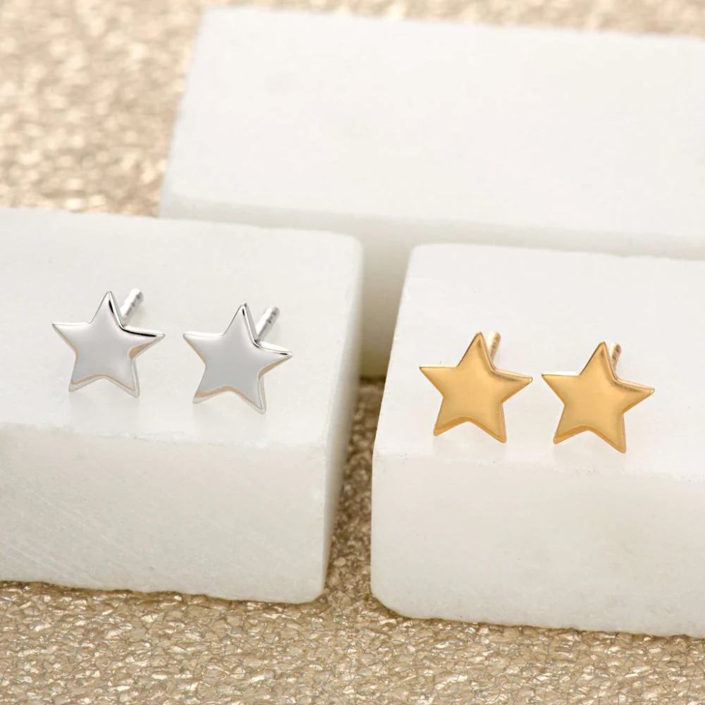 Scream Pretty Silver Tiny Star Stud Earrings - Image 4