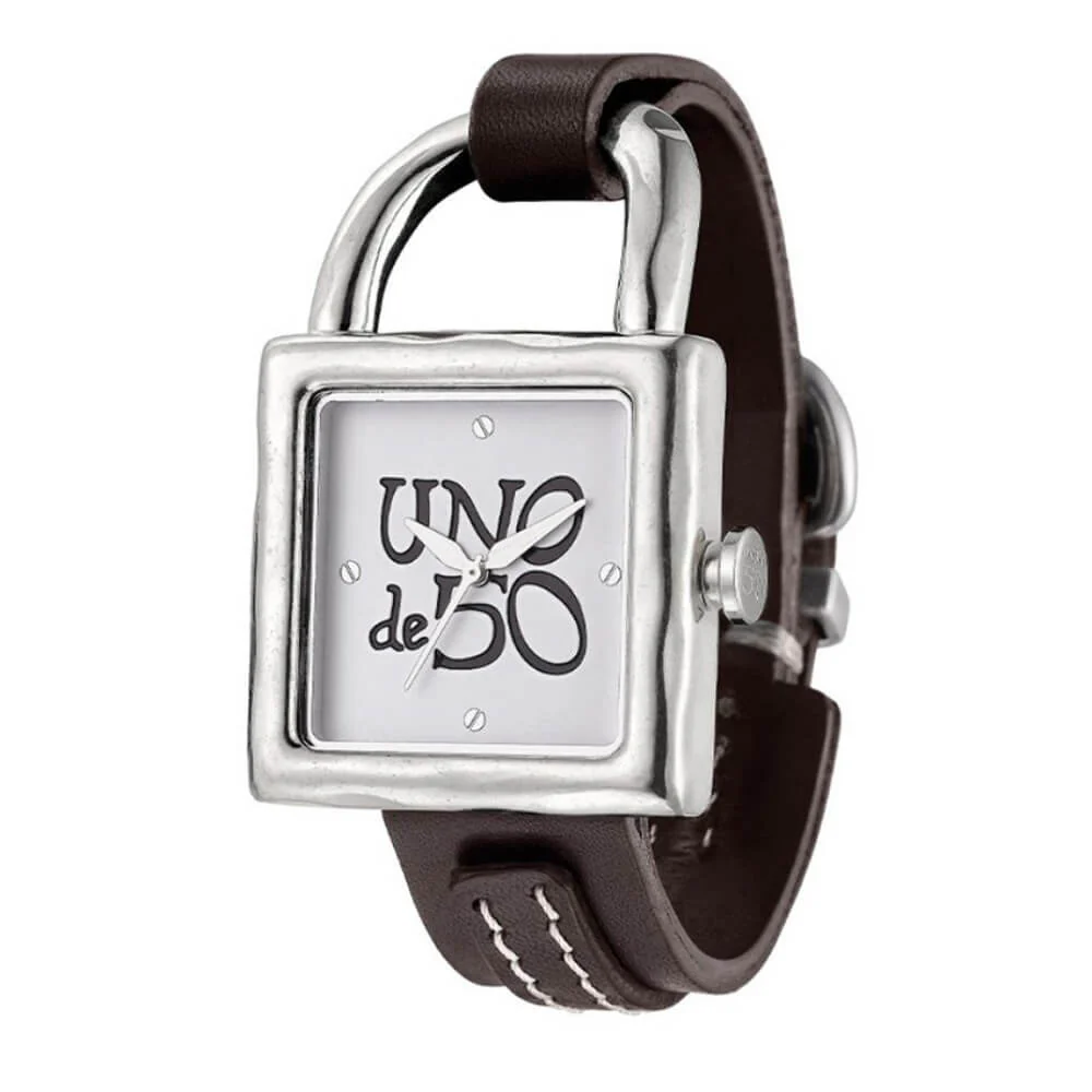 UNOde50 Silver Women's Leather and Metal Watch
