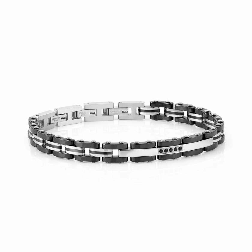 Nomination Strong Edition Steel Ceramic Mens Bracelet
