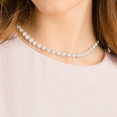 Swarovski Rose Gold Una Angelic Tennis Necklace - Image 2