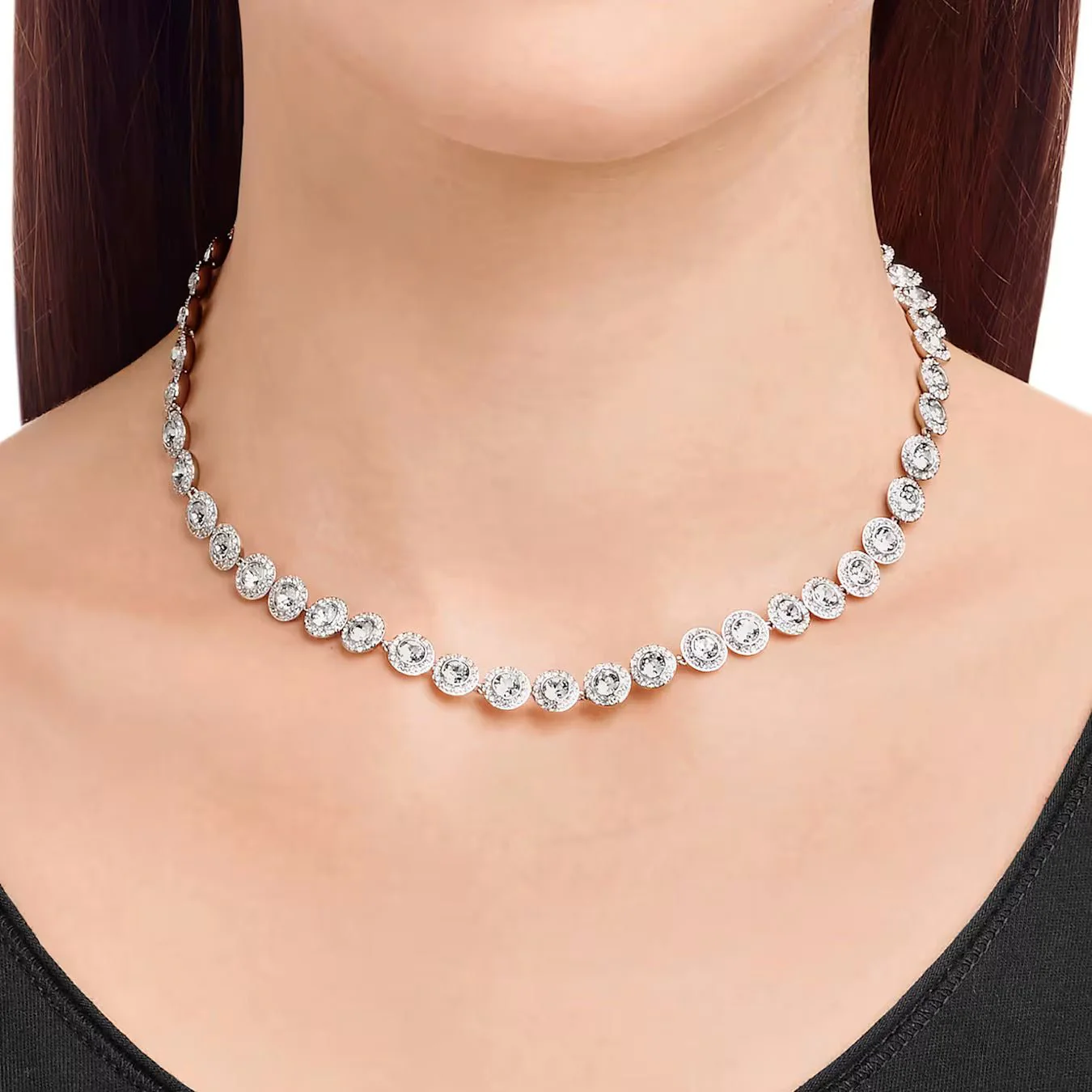 Swarovski Silver Una Angelic Tennis Necklace - Image 2