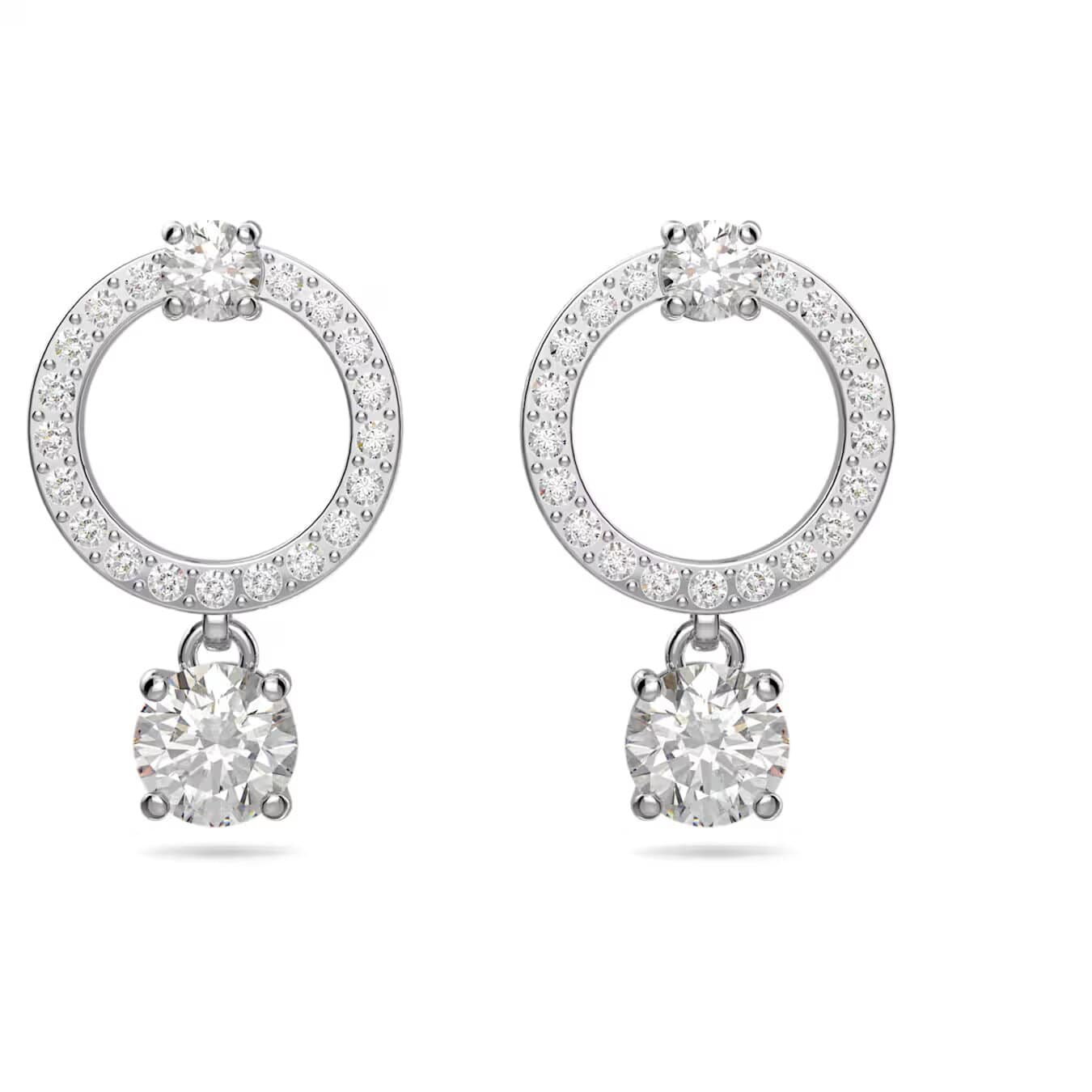Swarovski Silver Constella Circle Hoop Earrings