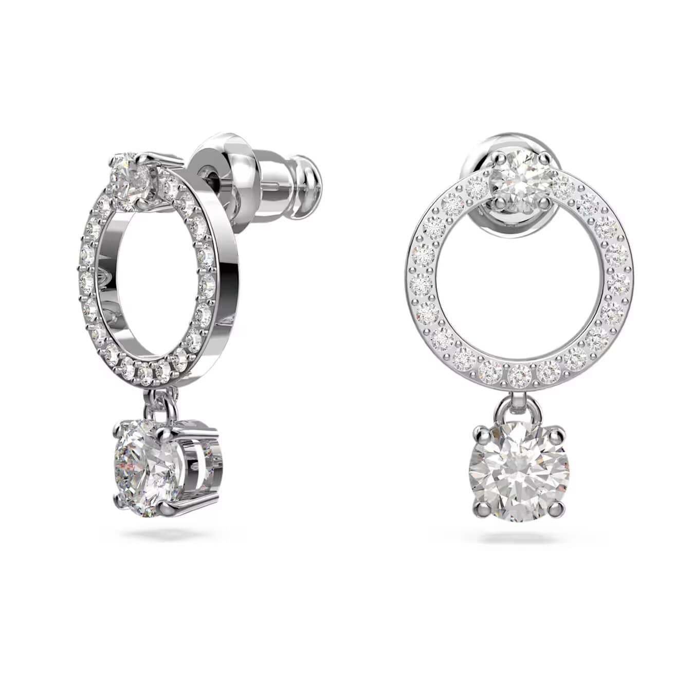 Swarovski Silver Constella Circle Hoop Earrings - Image 3