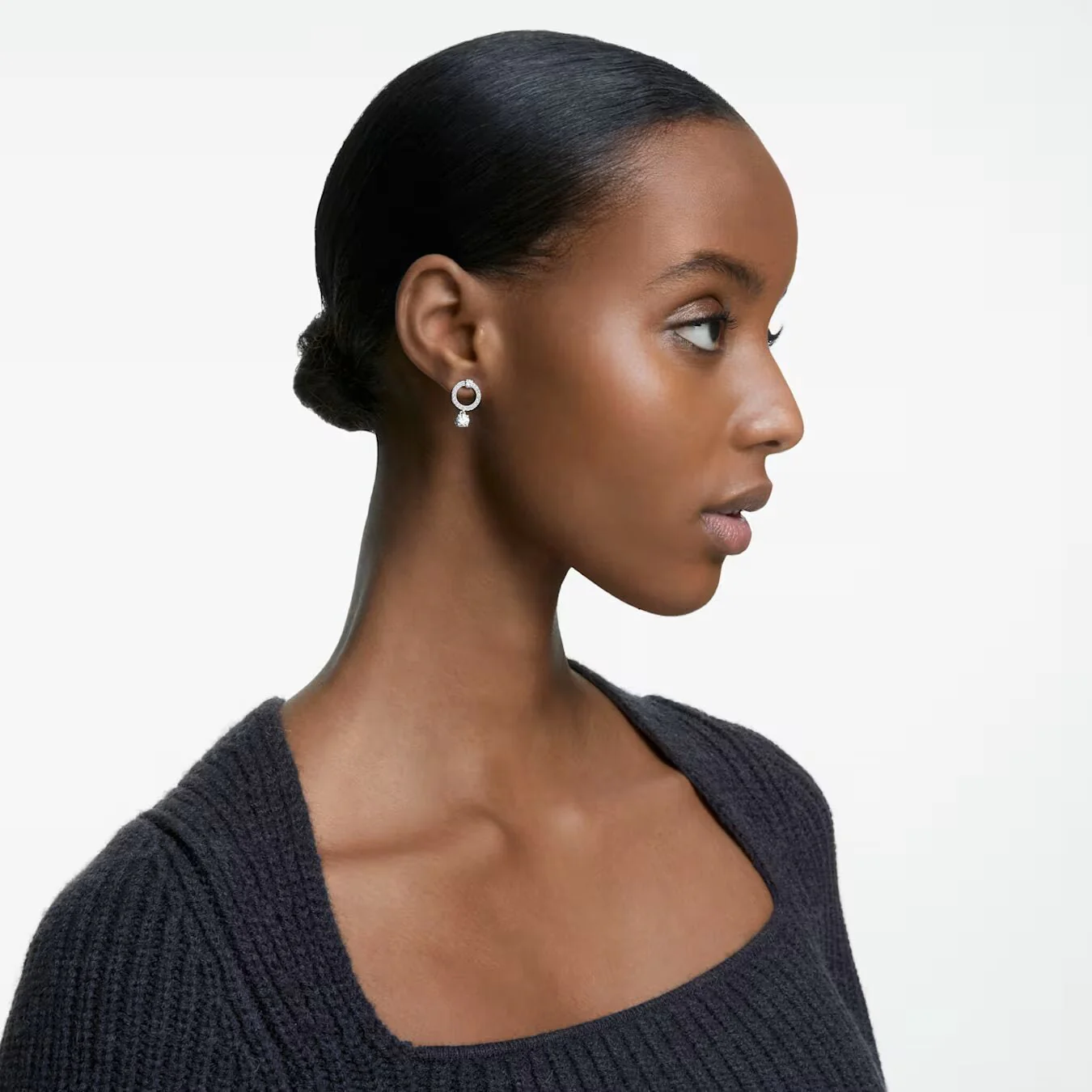 Swarovski Silver Constella Circle Hoop Earrings - Image 4