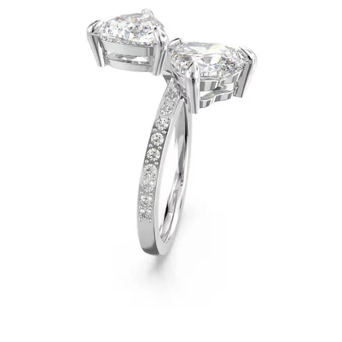 Swarovski Silver Mesmera Open Heart Ring - Image 5